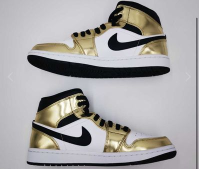 NIKE AIR JORDAN 1 MID SE "METALLIC GOLD"