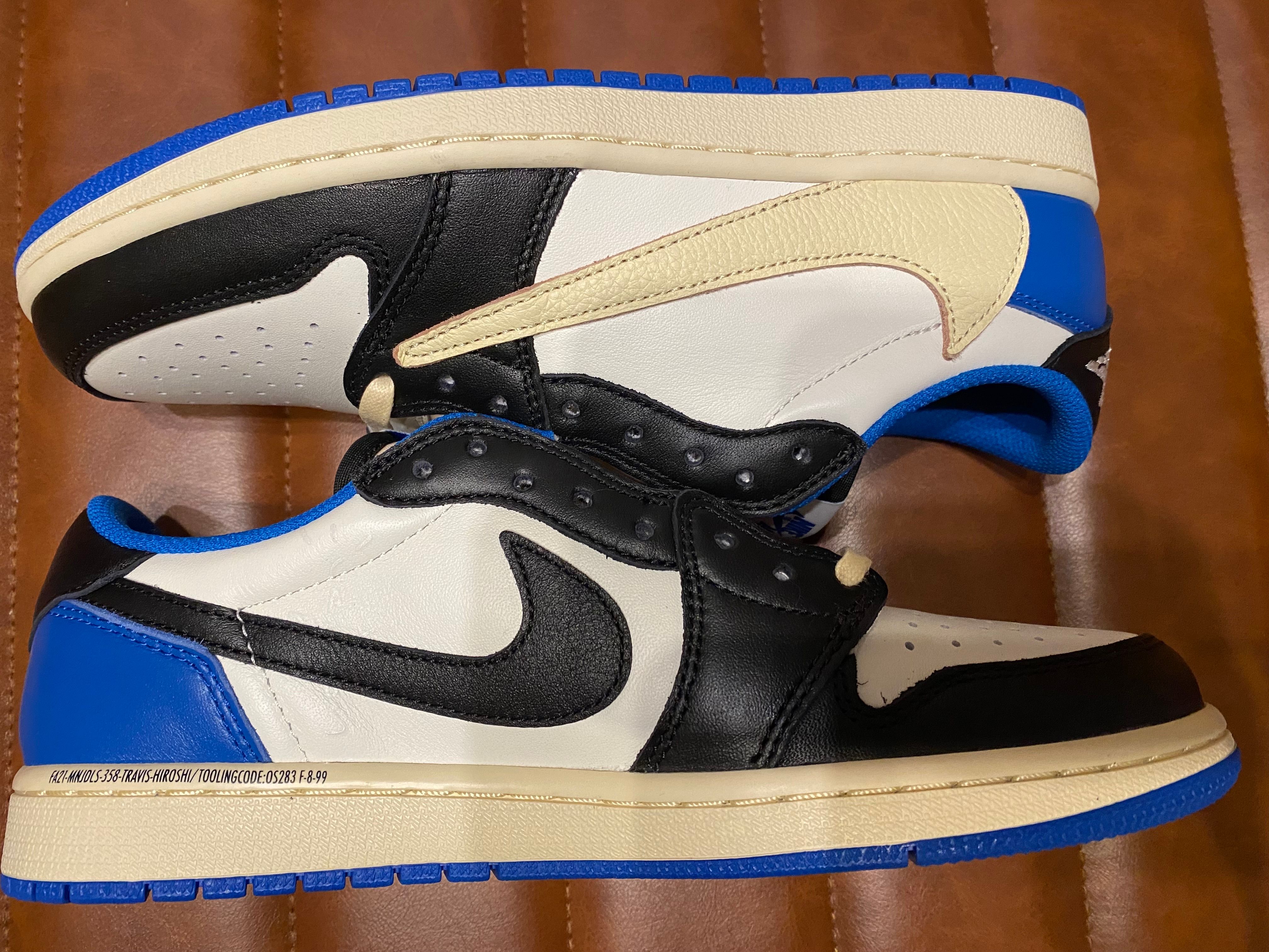 Travis Scott × fragment design × Nike Air Jordan 1 Low OG SP "Military Blue"