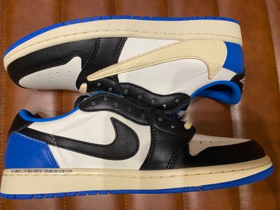 Travis Scott × fragment design × Nike Air Jordan 1 Low OG SP "Military Blue"