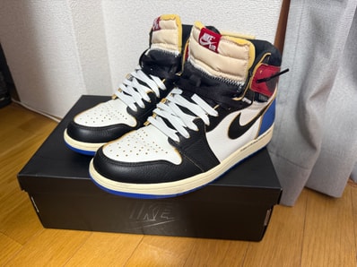 fragment design × UNION × Nike Air Jordan 1 High OG "Black/Varsity Red"