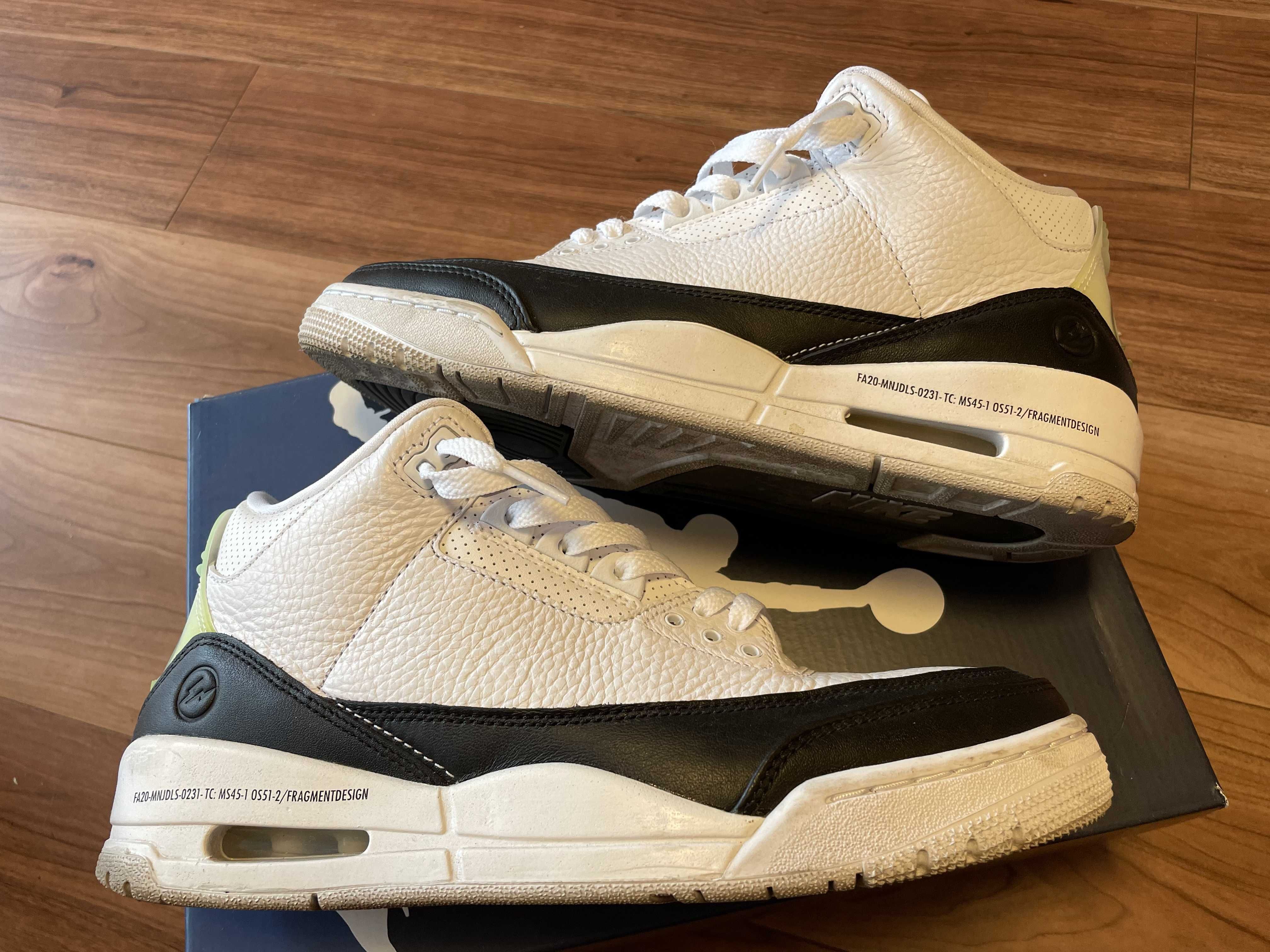 Fragment × Nike Air Jordan 3 "White/Black"