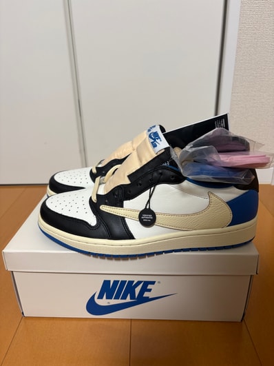 Travis Scott × fragment design × Nike Air Jordan 1 Low OG SP "Military Blue"