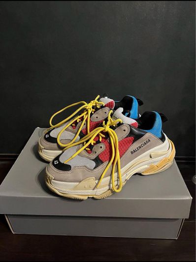 BALENCIAGA Triple S "Red/Blue"