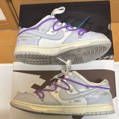 Off-White × Nike Dunk Low "Sail/Neutral Gray"