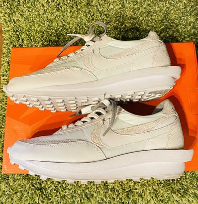sacai × Nike LDV Waffle "Triple White"