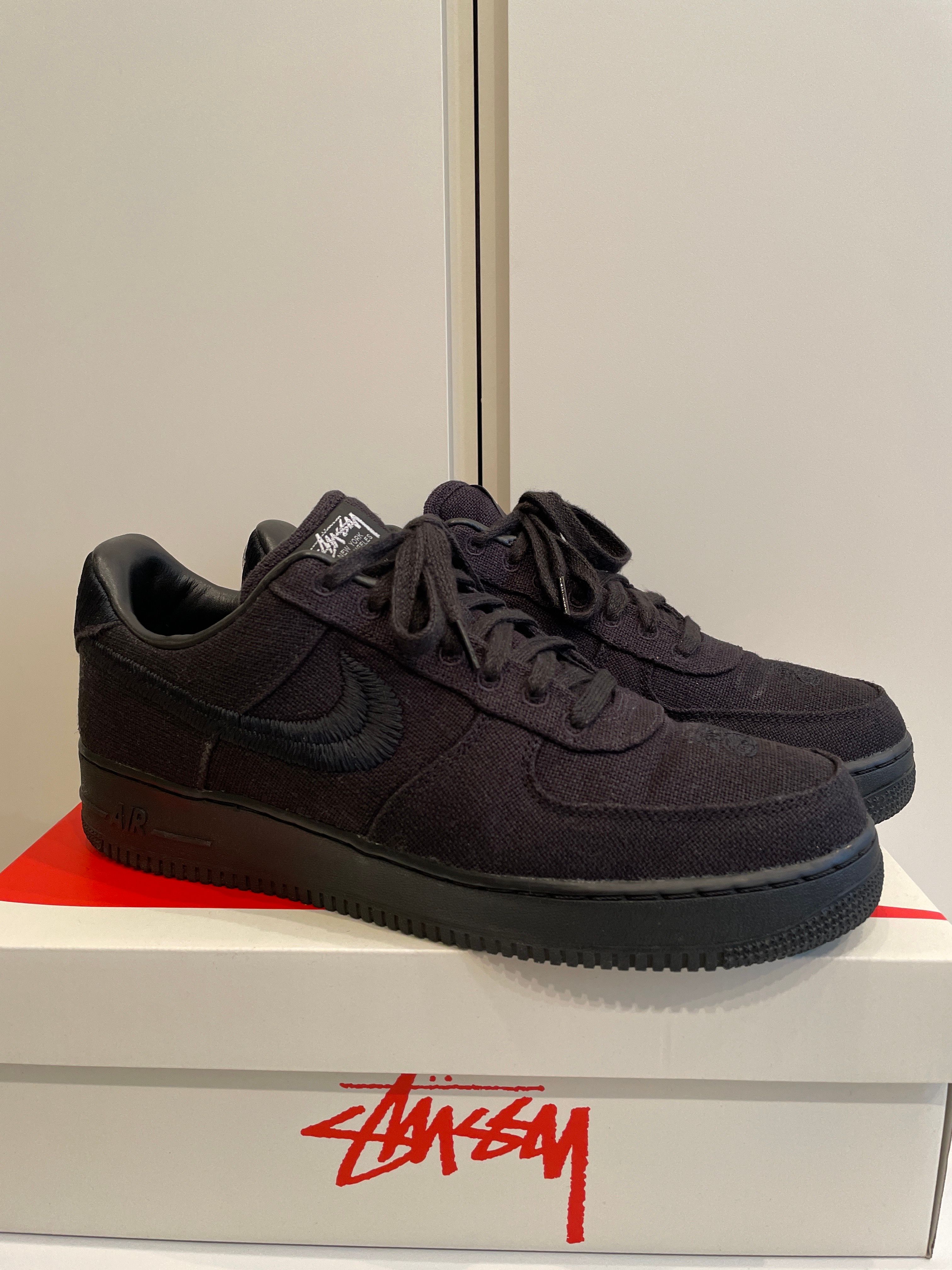 Stussy × Nike Air Force 1 Low "Triple Black"