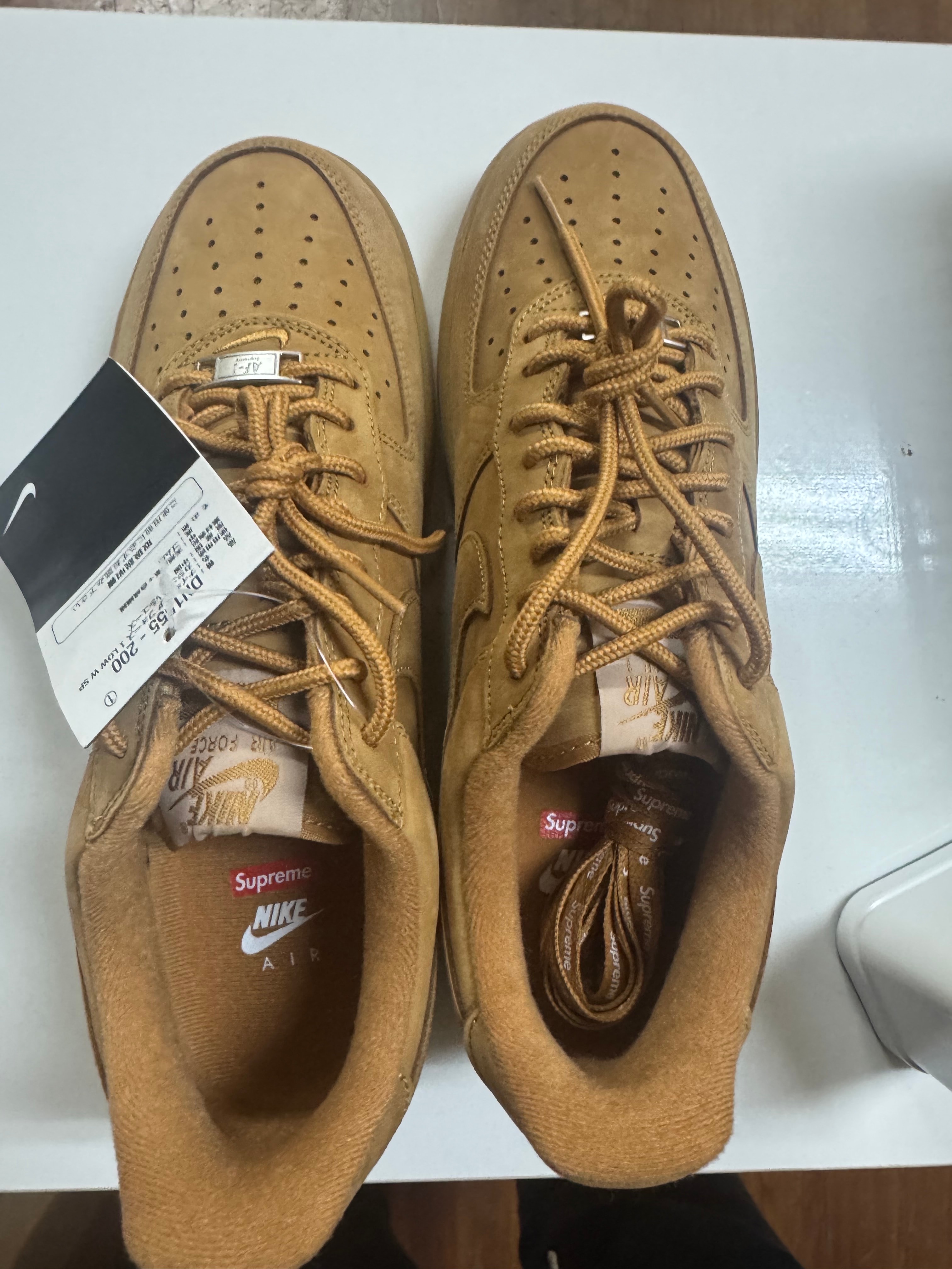 Supreme × Nike Air Force 1 Low "Flax/Wheat"