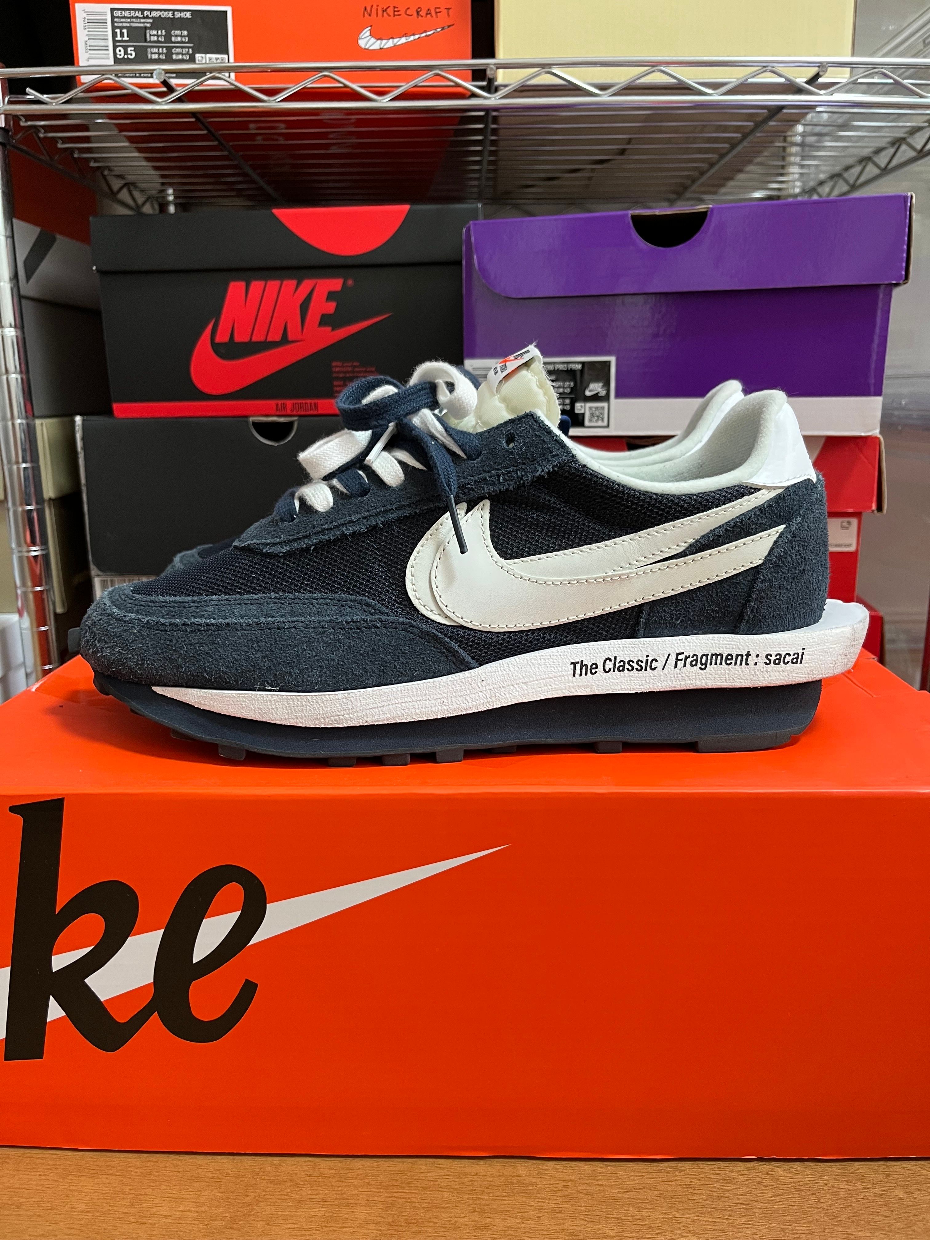 Fragment × sacai × Nike LD Waffle "Blackended Blue"