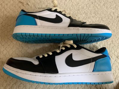 Nike Air Jordan 1 Low OG "Black and Dark Powder Blue/UNC"