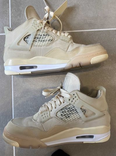 Off-White × Nike Women's Air Jordan 4 SP "Sail"