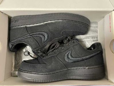 Stussy × Nike Air Force 1 Low "Triple Black"