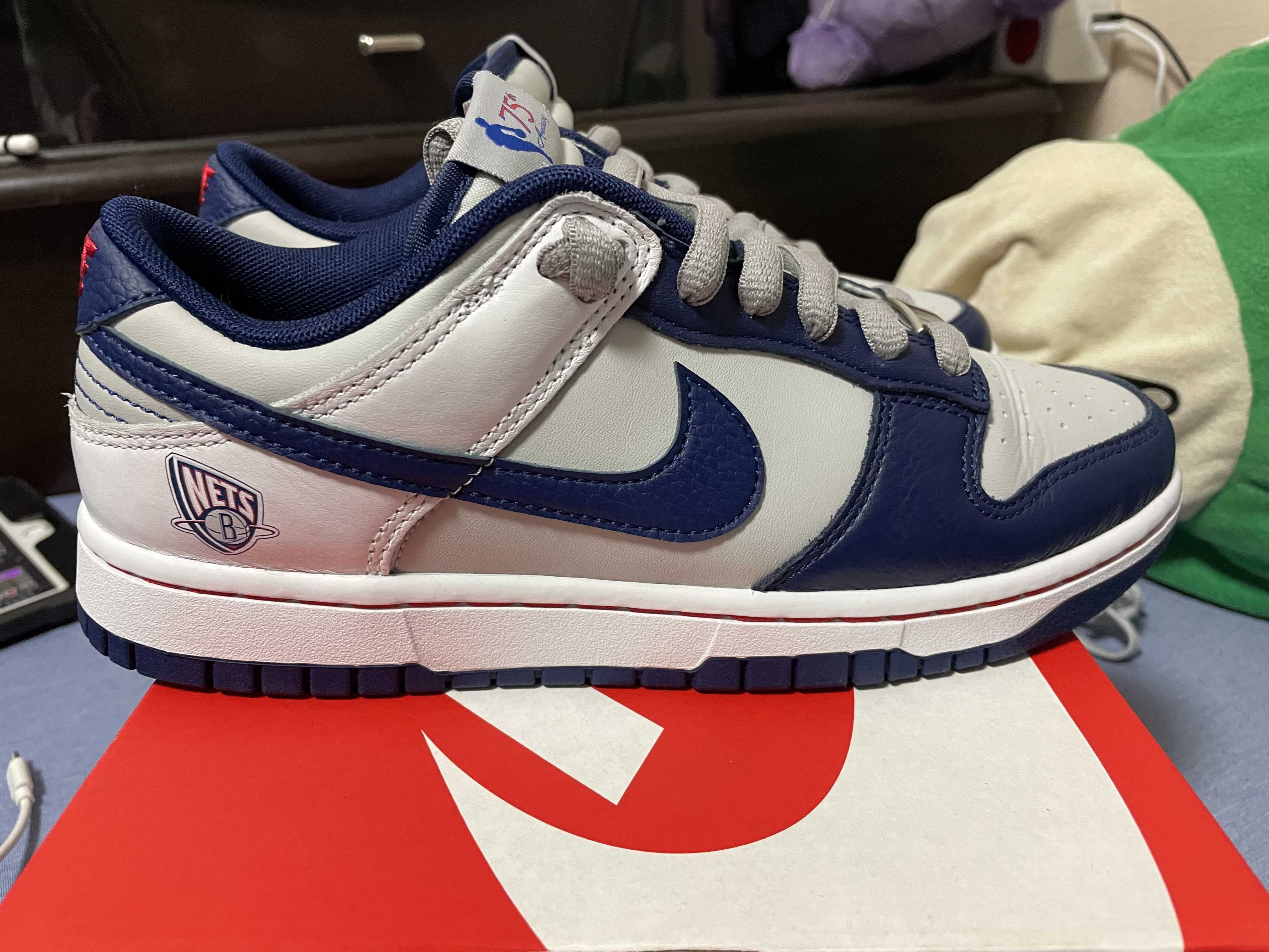 NBA × Nike Dunk Low EMB 75th Anniversary "Nets"