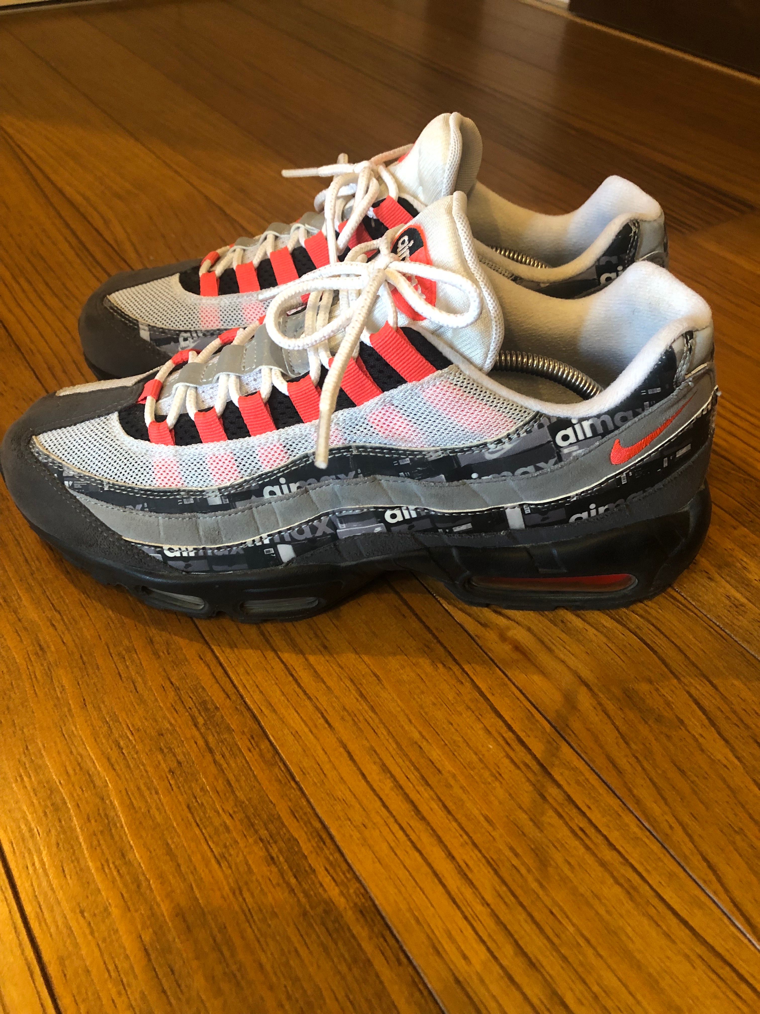 中古　アトモス × ナイキ エアマックス95 \"レッド ウィー ラブ ナイキ\" atmos × Nike Air Max 95 