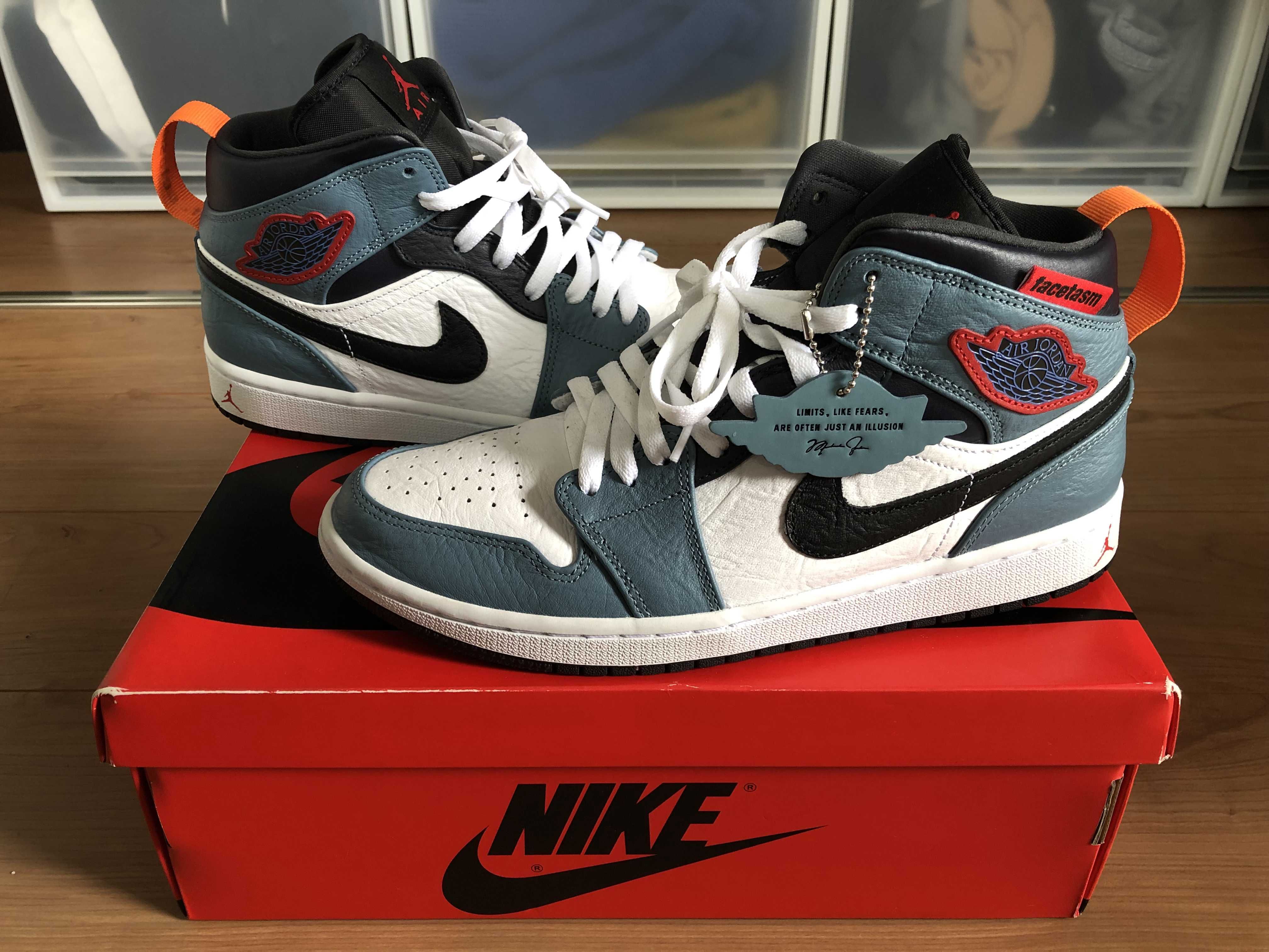 FACETASM × Nike Air Jordan 1 Mid "White/Navy"