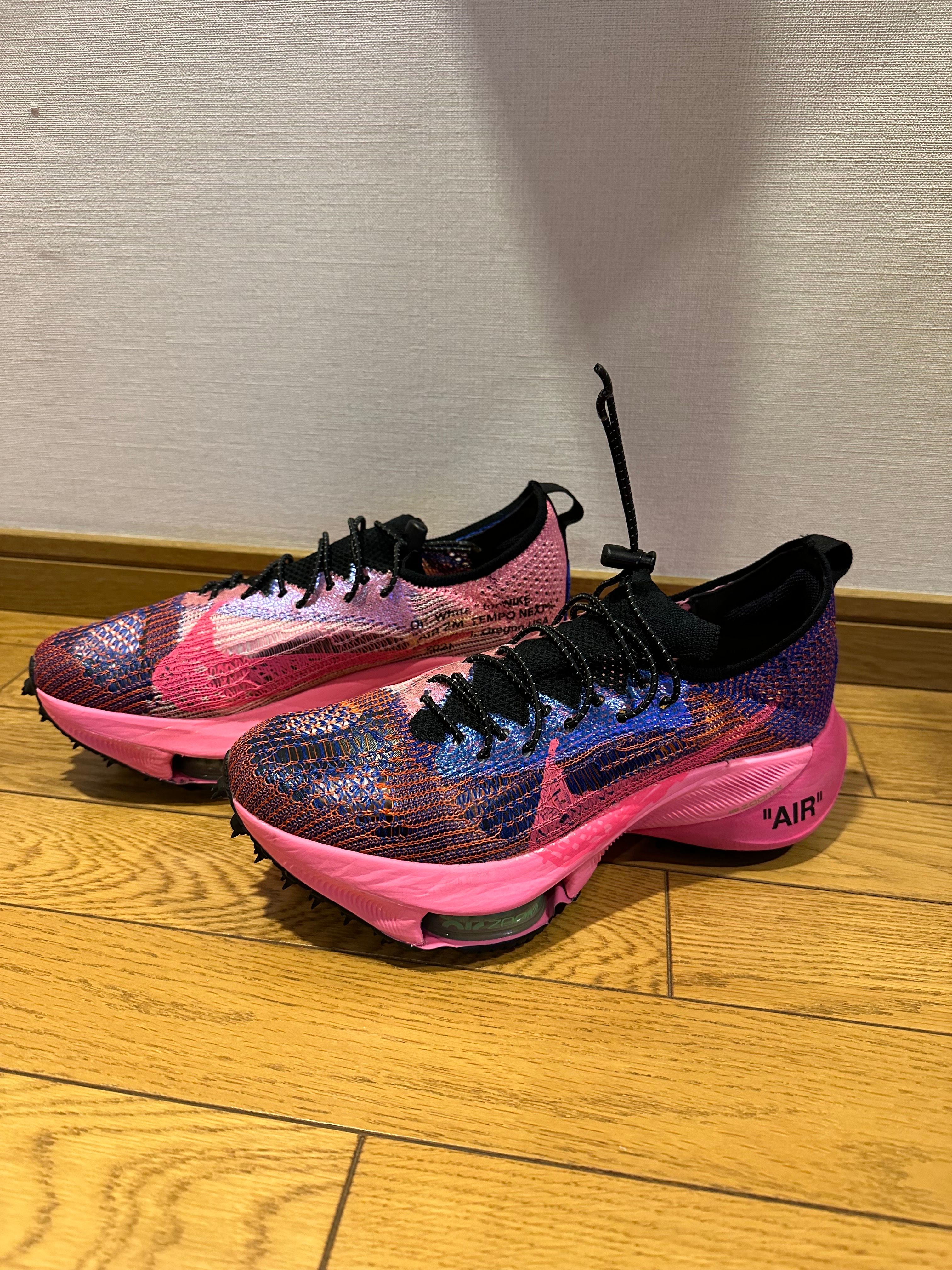 Off-White × Nike Air Zoom Tempo Next% Flyknit "Pink Glow"