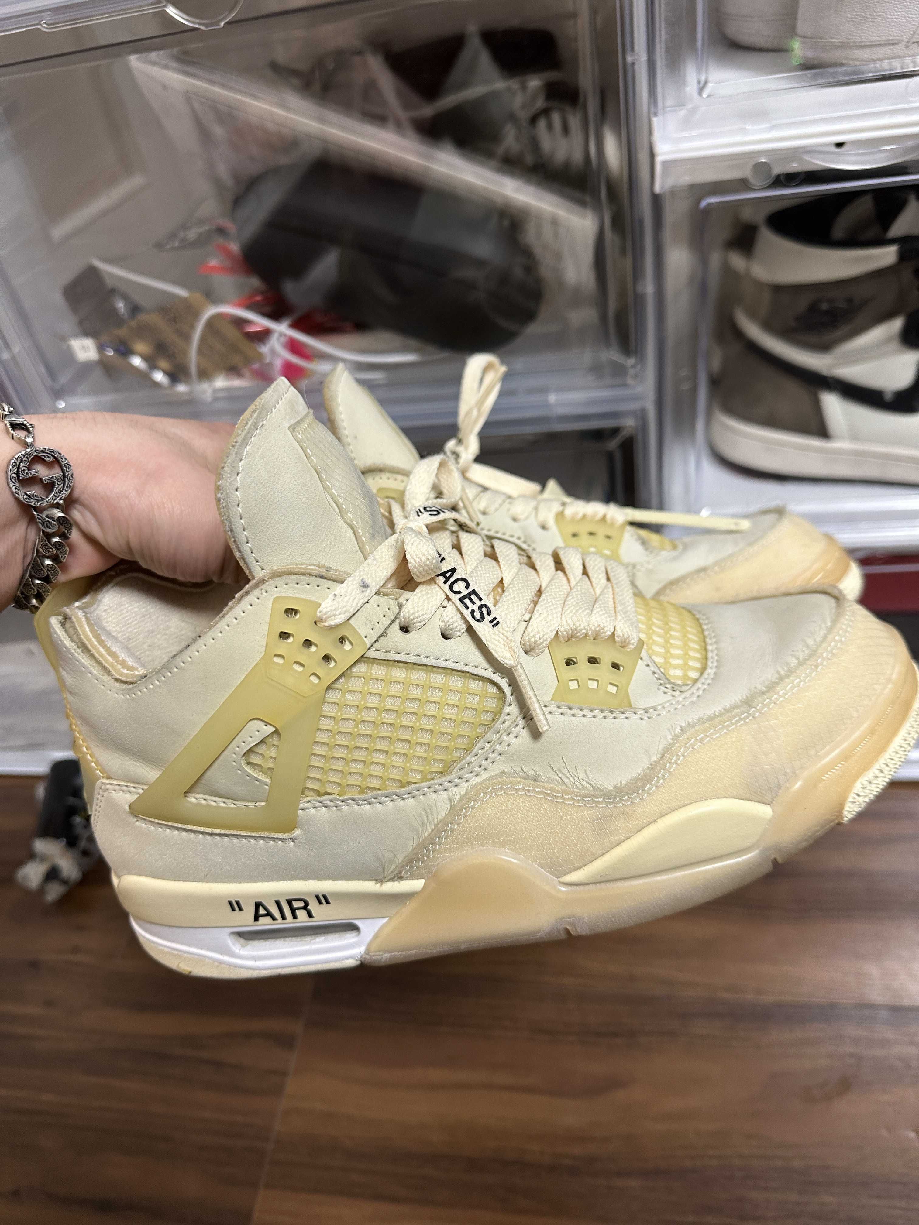 Off-White × Nike Women's Air Jordan 4 SP "Sail"