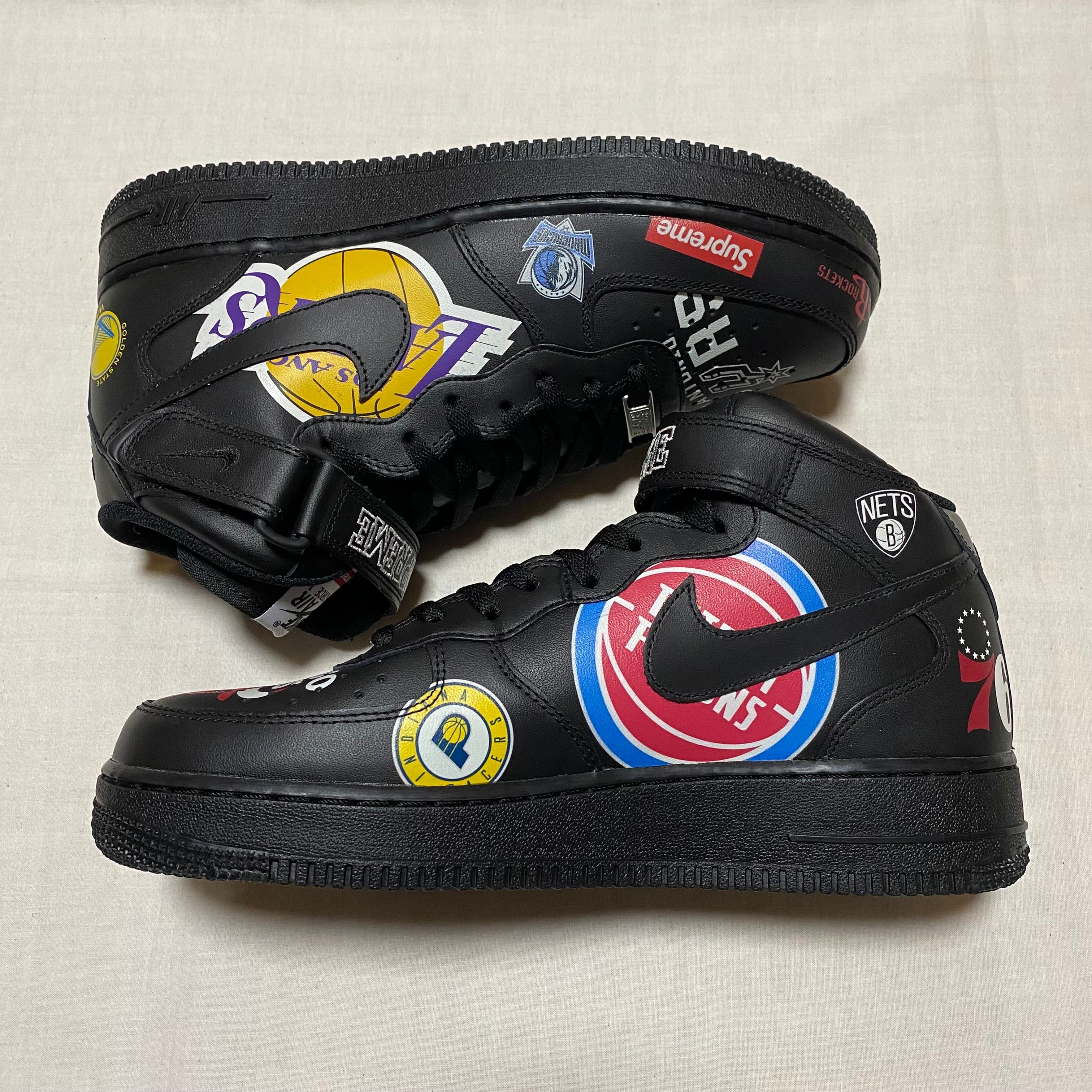 Supreme × NBA × Nike Air Force 1 Mid '07 "Black"