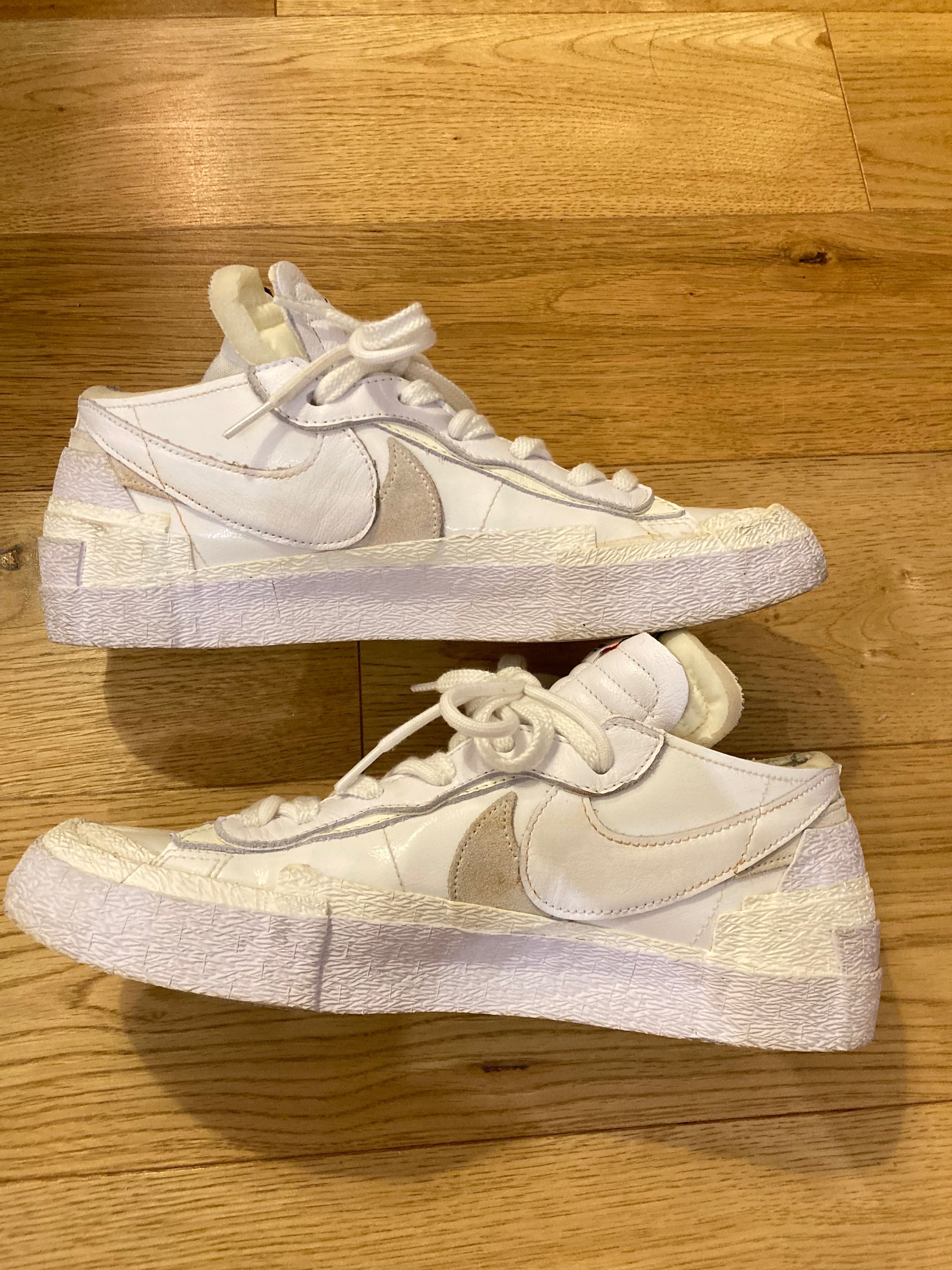 sacai × Nike Blazer Low "White Patent Leather"