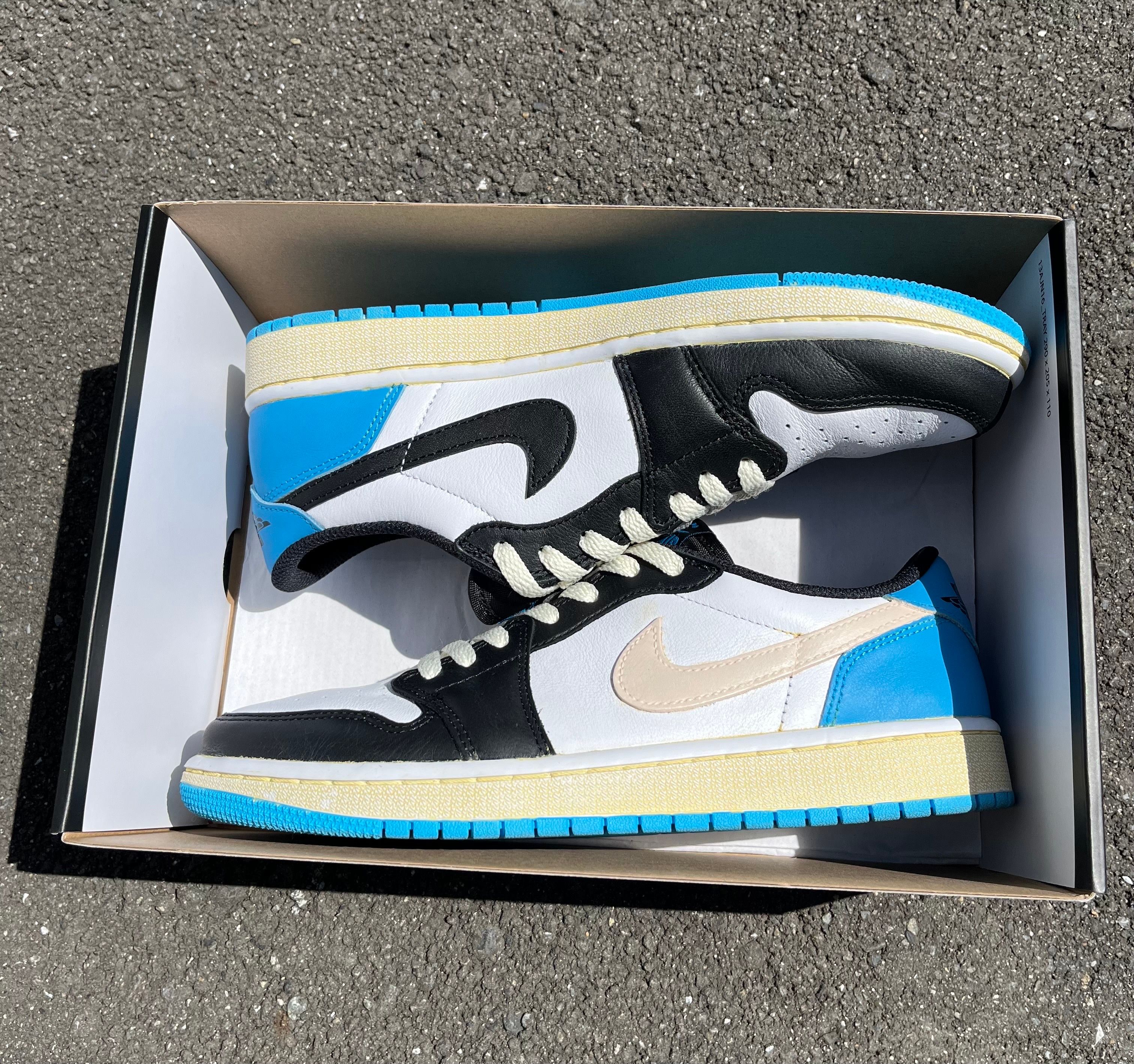 Nike Women's Air Jordan 1 Low OG "Black and Dark Powder Blue/UNC"
