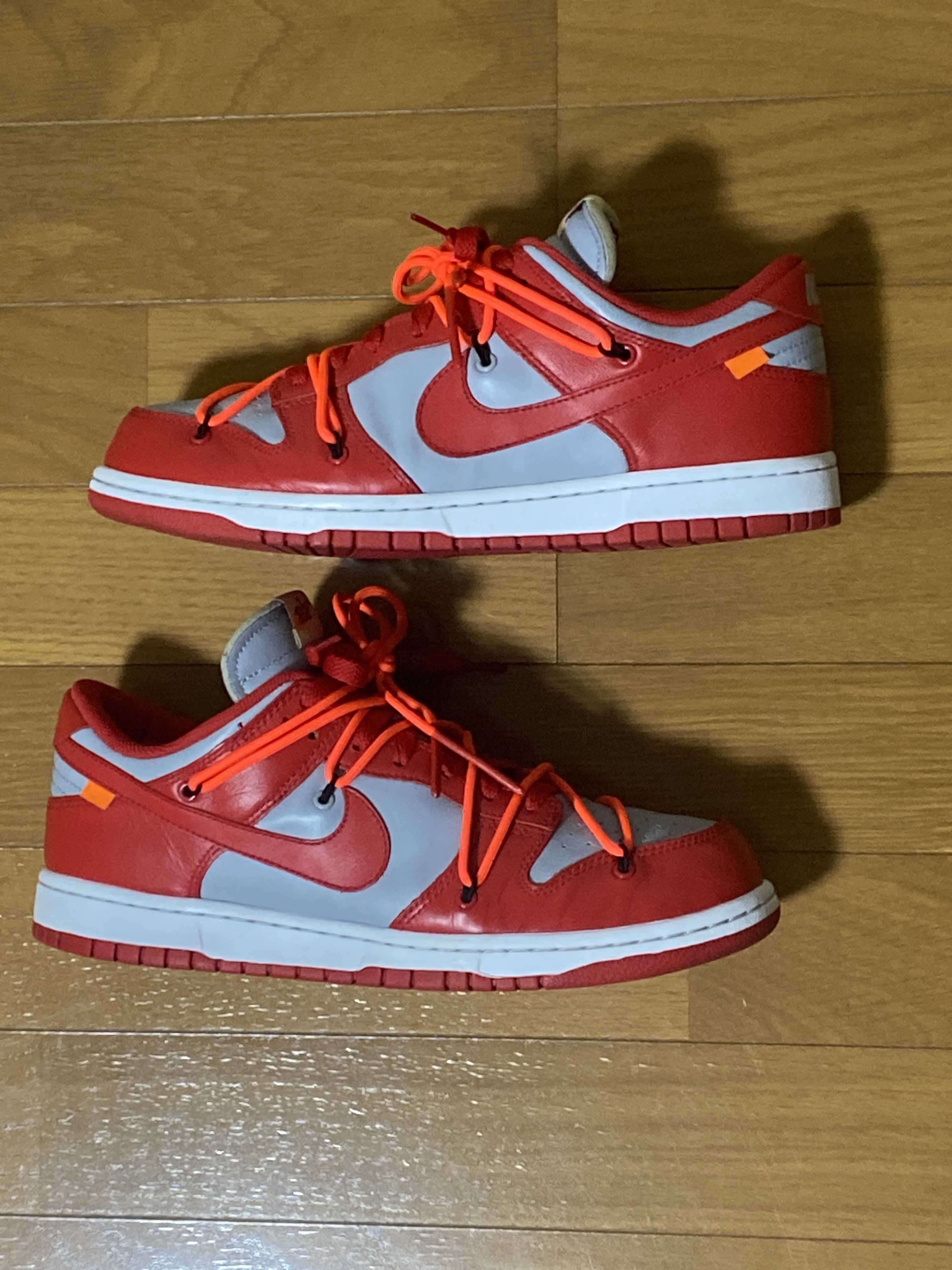 Off-White × Nike Dunk Low "University Red/Wolf Grey"