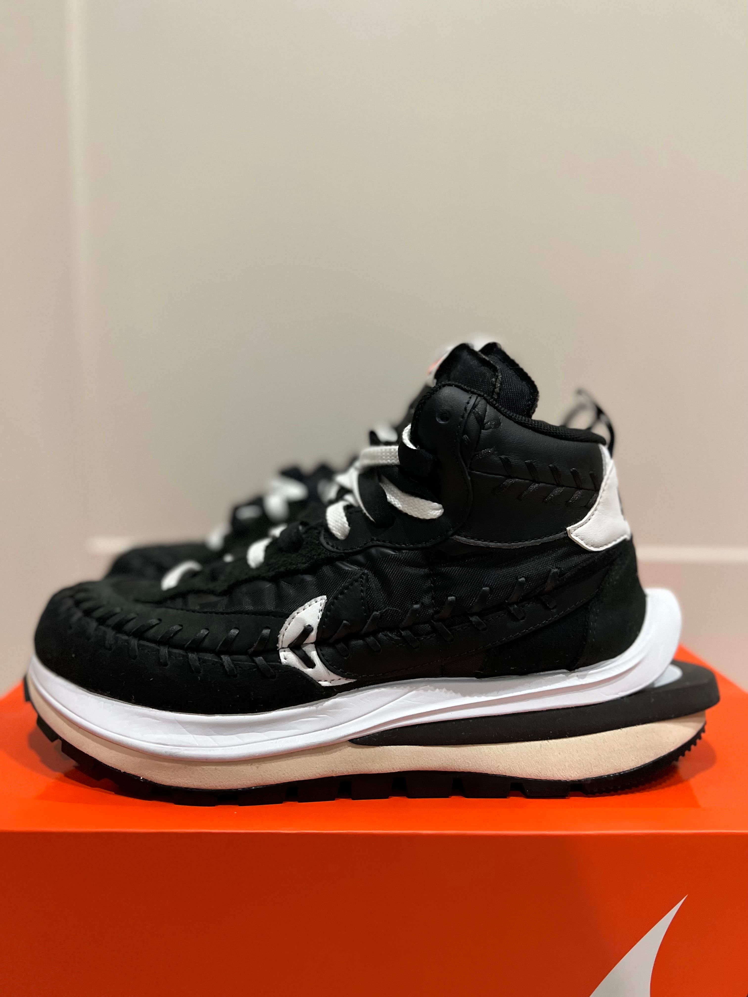 Jean-Paul Gaultier × sacai × Nike Vapor Waffle "Black/Black-White"