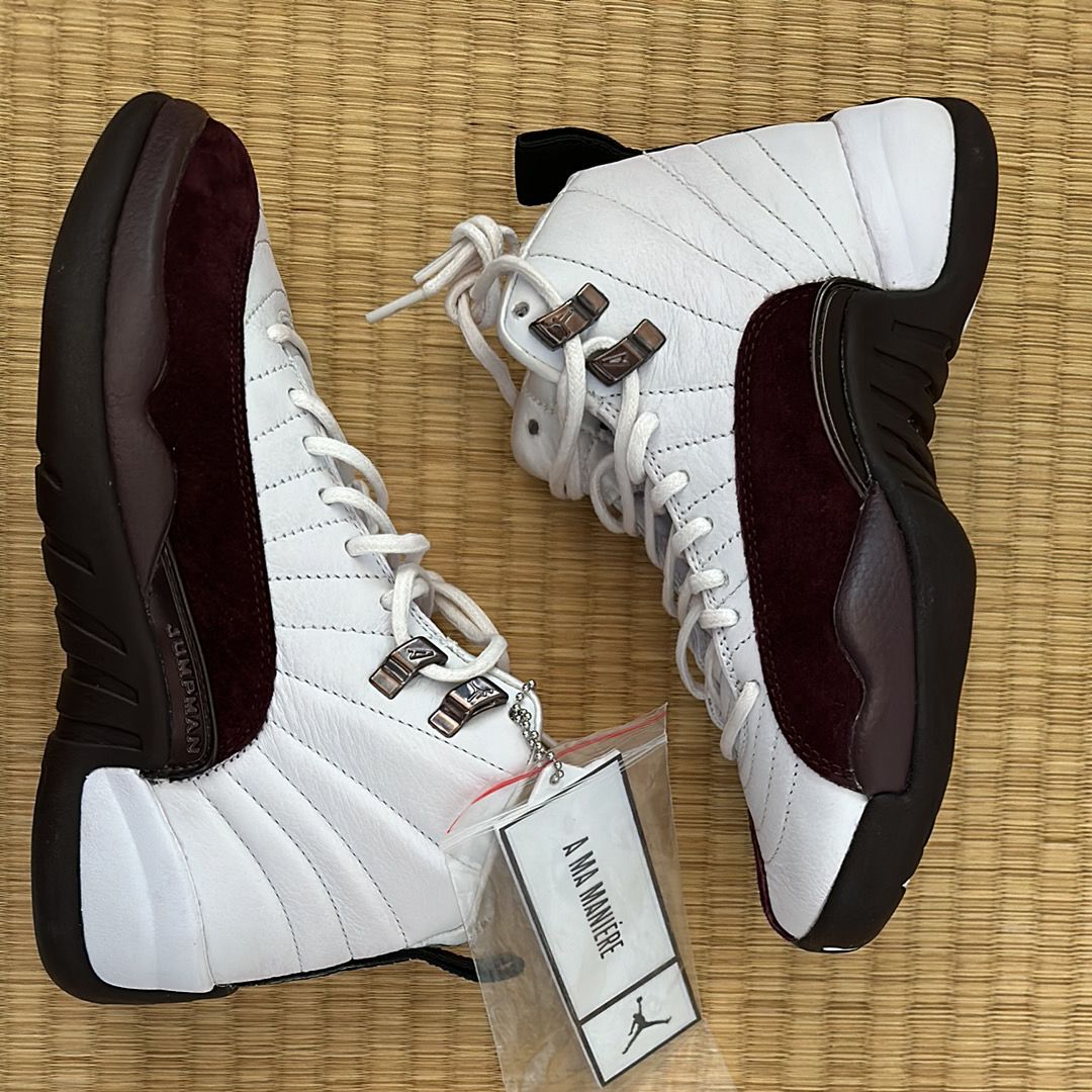A Ma Maniere × Nike Women's Air Jordan 12 "White and Burgundy Crush"