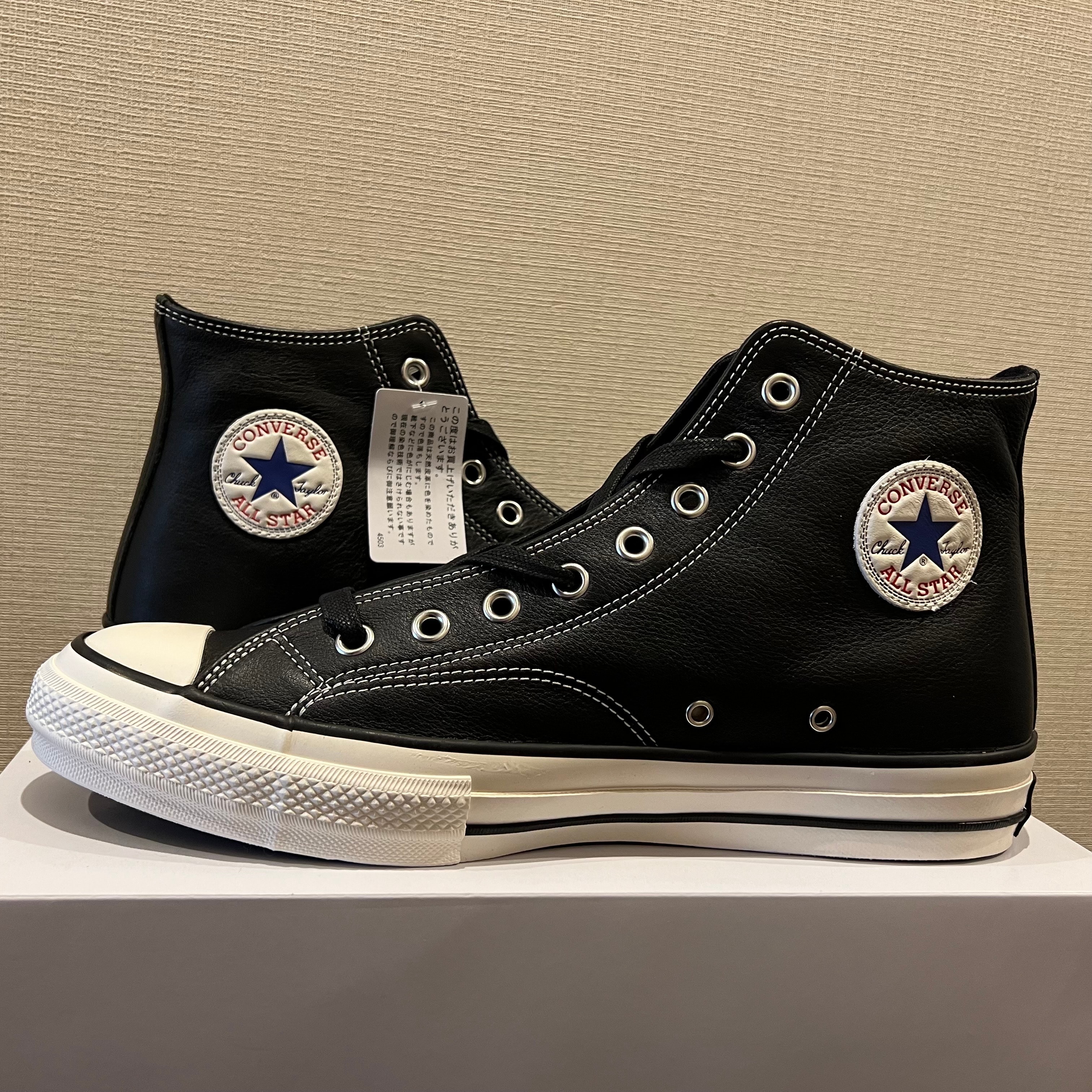 コンバース チャックテイラー レザー ハイ "ブラック"