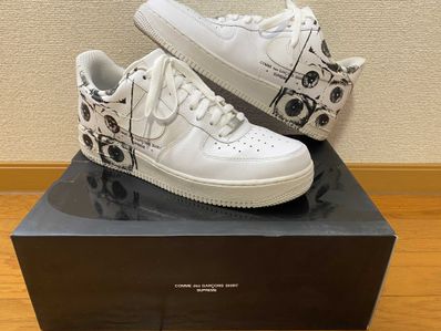 Supreme × COMME des GARCONS SHIRT × Nike Air Force 1 Low "White"