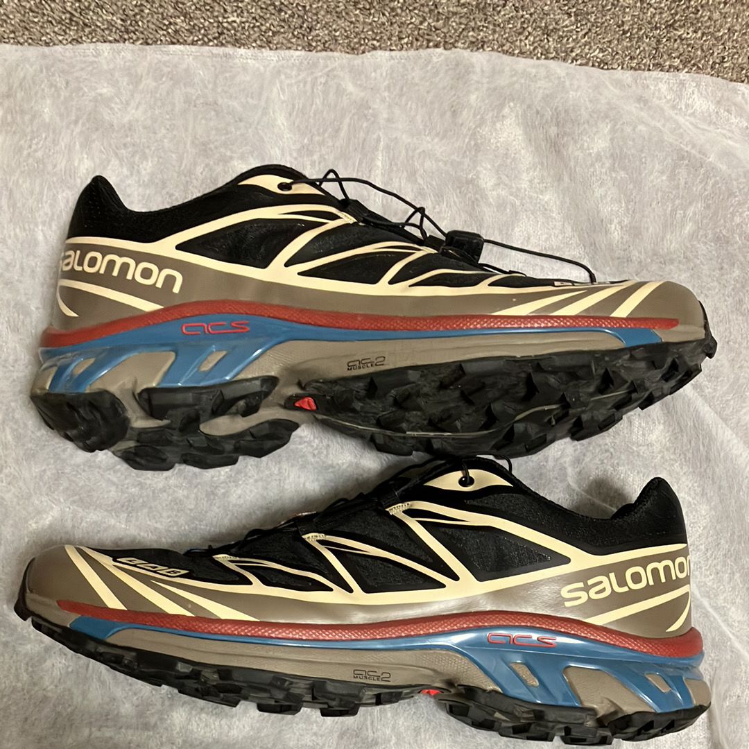 Salomon XT-6 "Black/Falcon/Cow Hide"