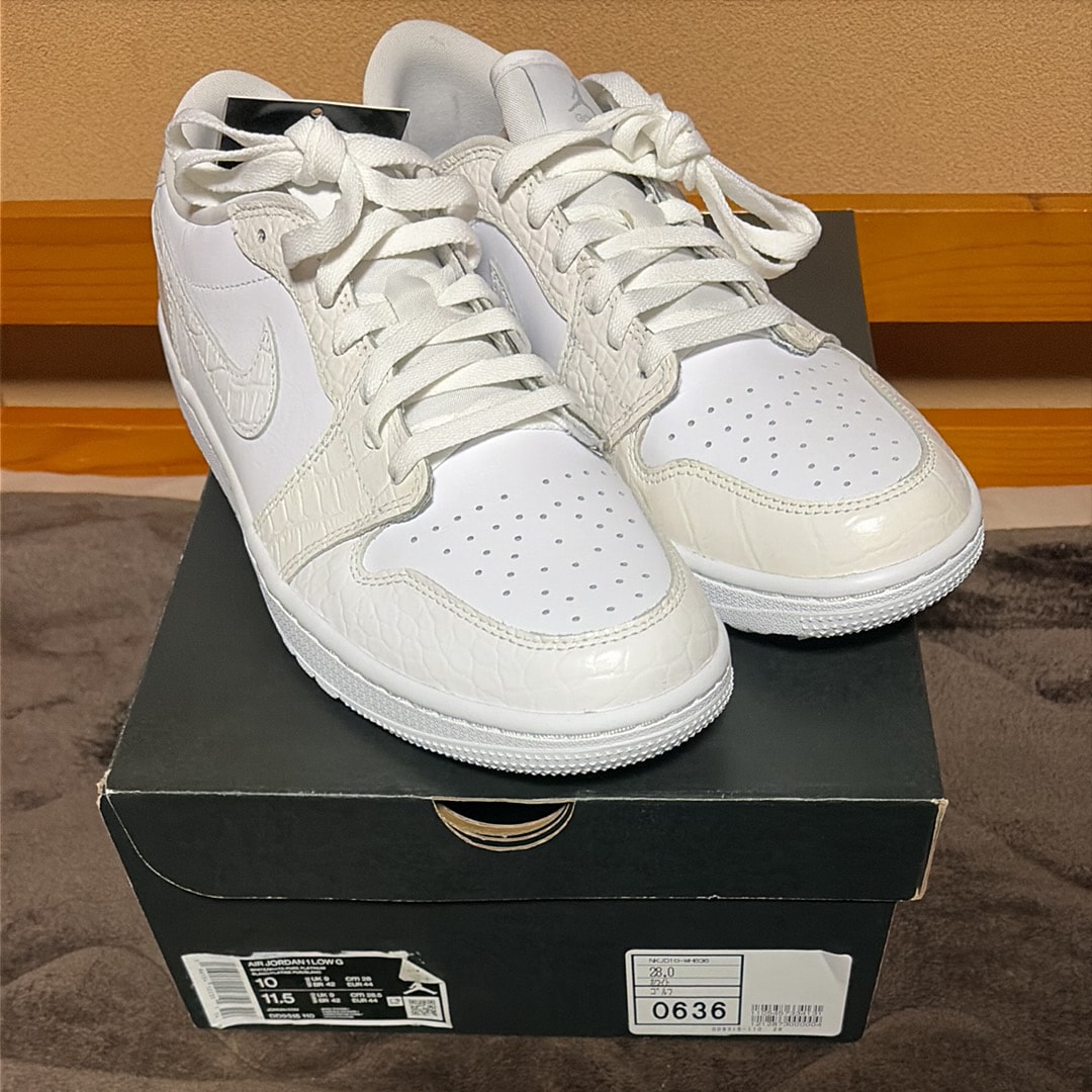 Nike Air Jordan 1 Low Golf "White Crocodile Skin"