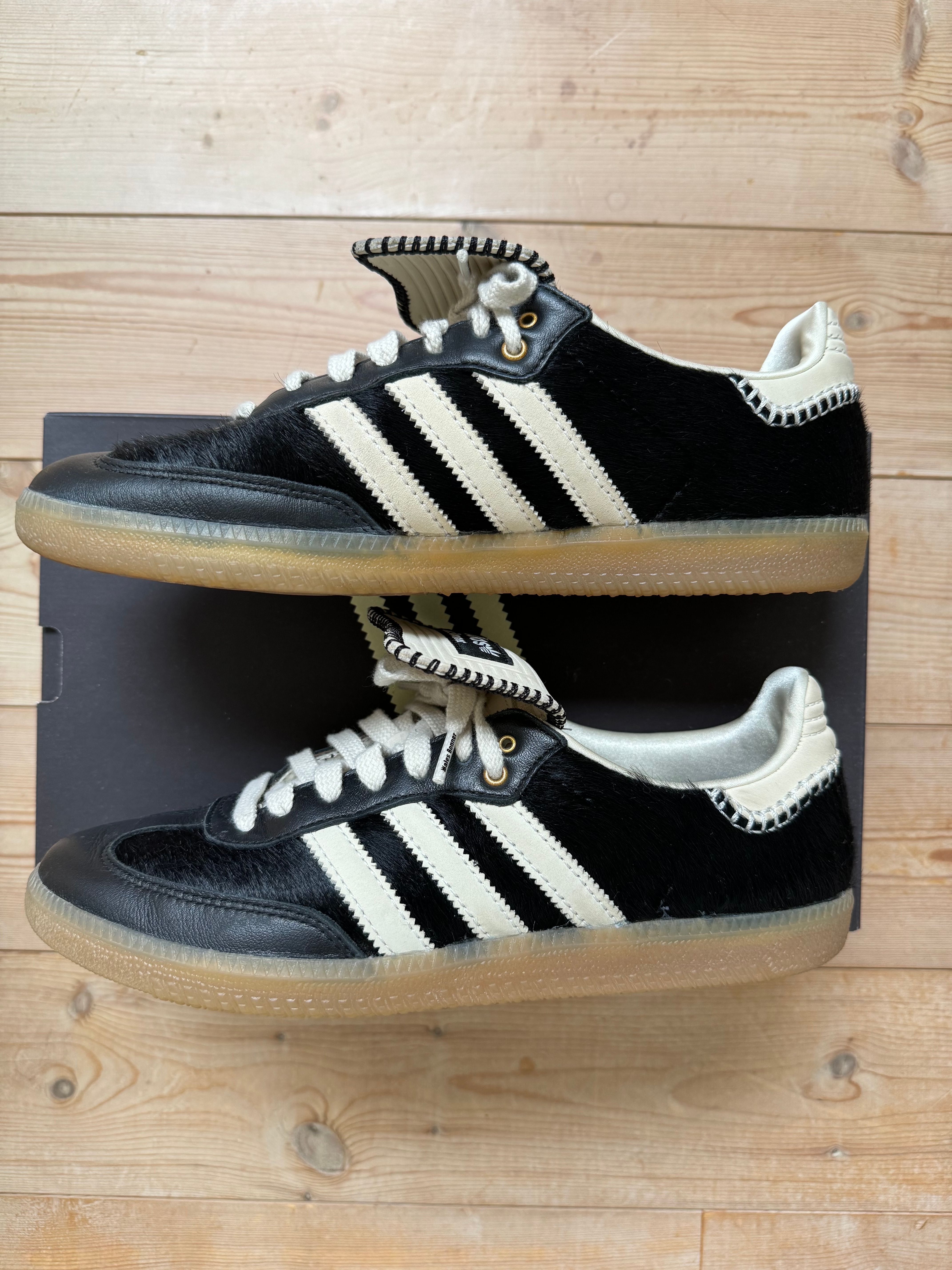 Wales Bonner × adidas Samba Pony Tonal Low "Core Black/Cream White"