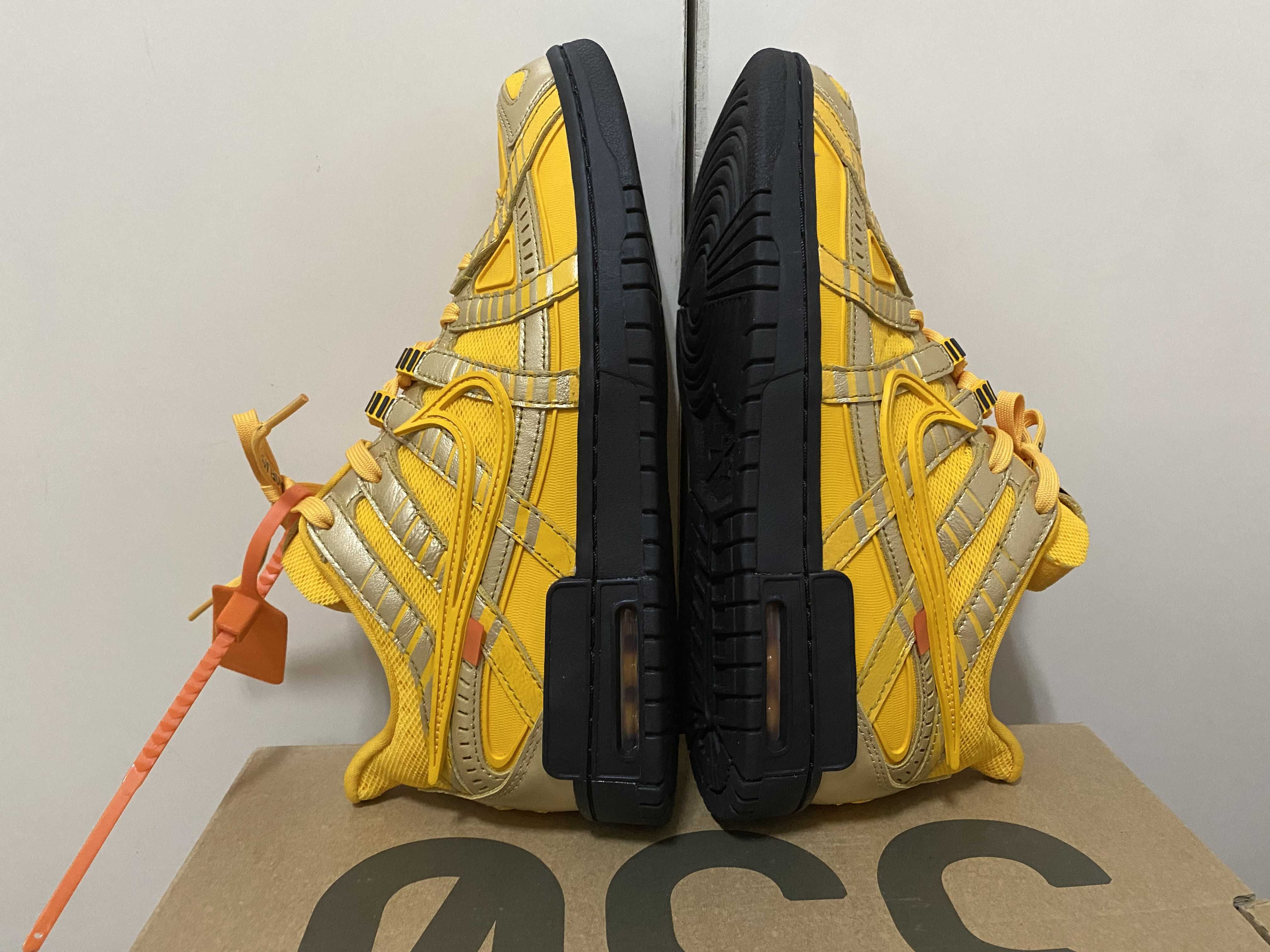 Off-White × Nike Air Rubber Dunk "University Gold"