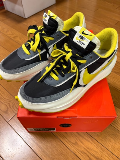 UNDERCOVER × sacai × Nike LD Waffle "Black/Sail-Dark Grey-Bright Citron"