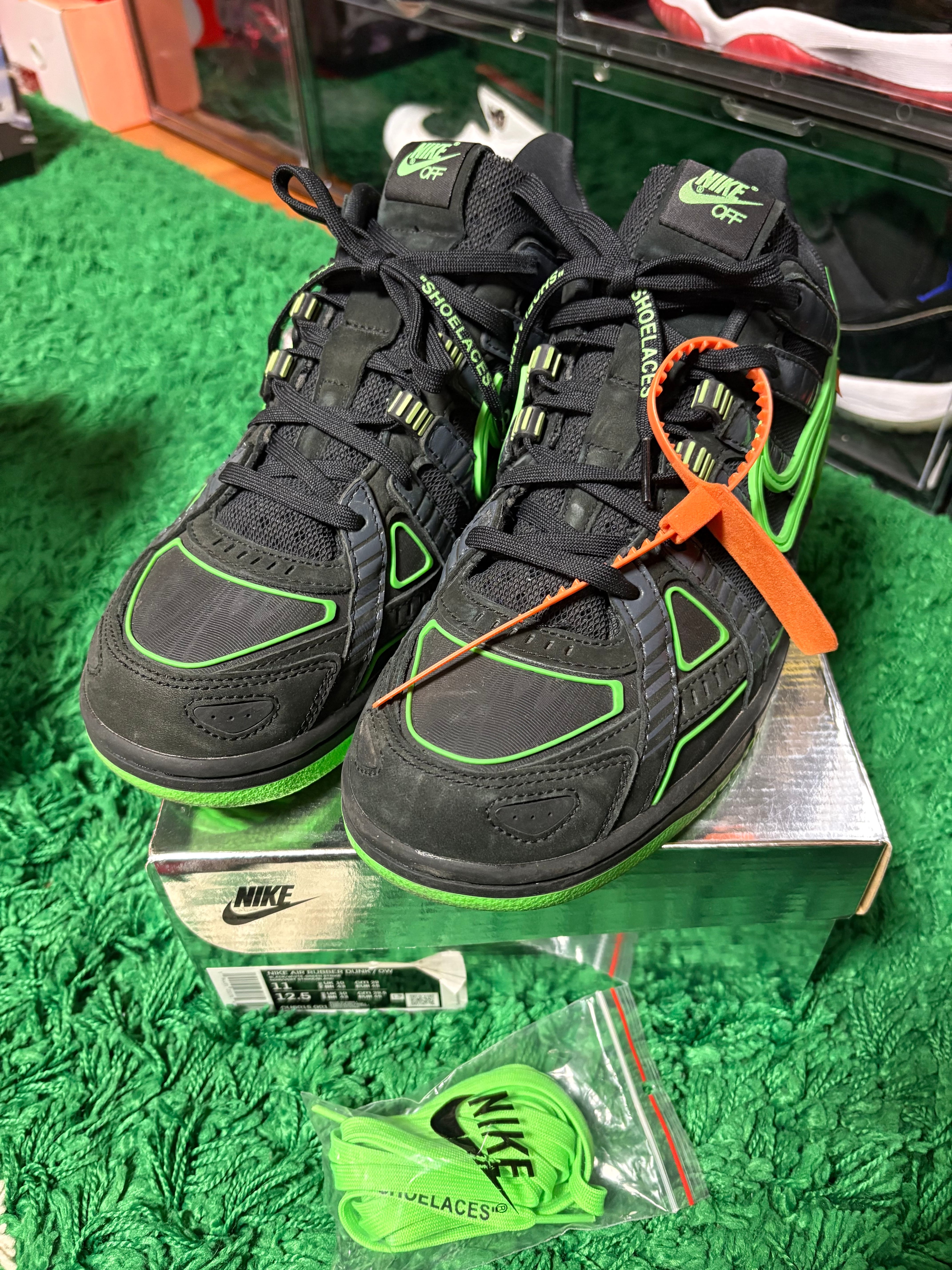 Off-White × Nike Air Rubber Dunk "Black/Green Strike"