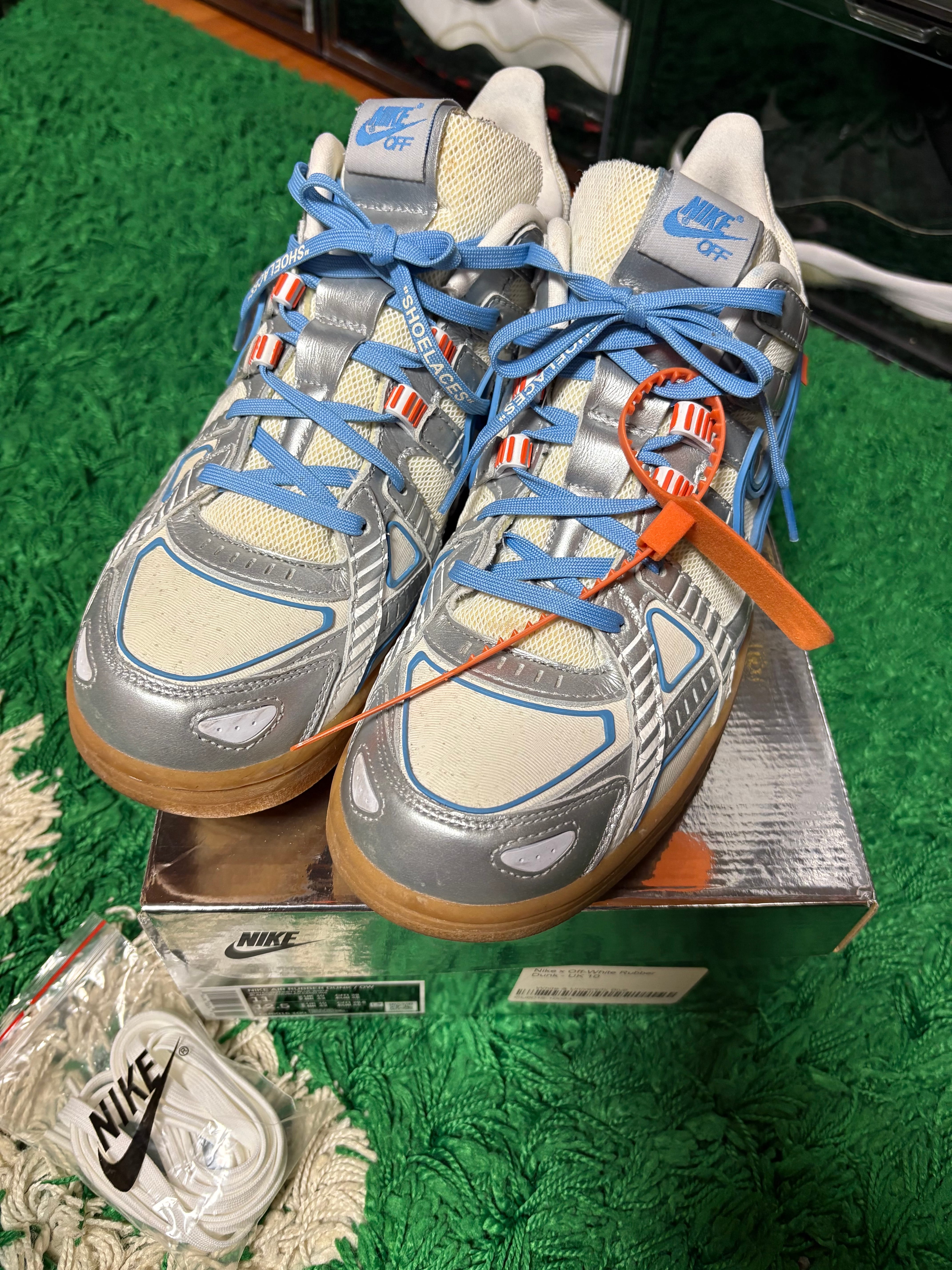 Off-White × Nike Air Rubber Dunk "White/University Blue" 