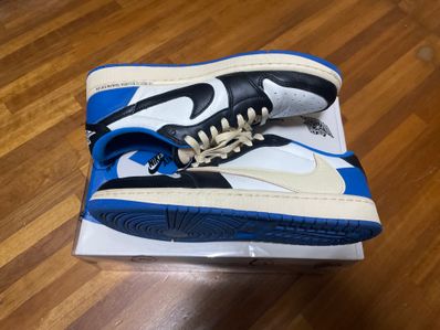 Travis Scott × fragment design × Nike Air Jordan 1 Low OG SP "Military Blue"
