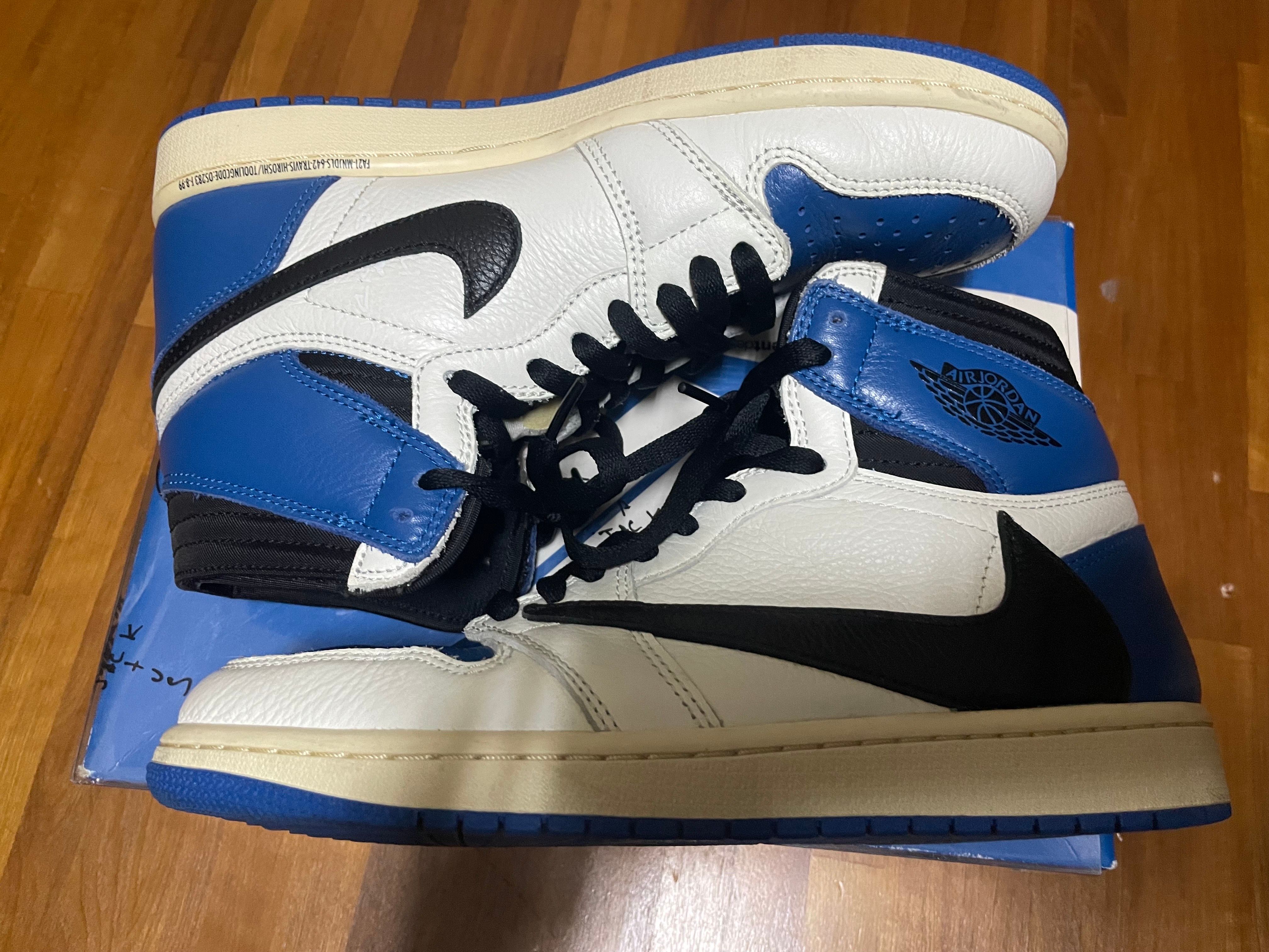 Travis Scott × fragment design × Nike Air Jordan 1 Retro High OG SP "Military Blue"