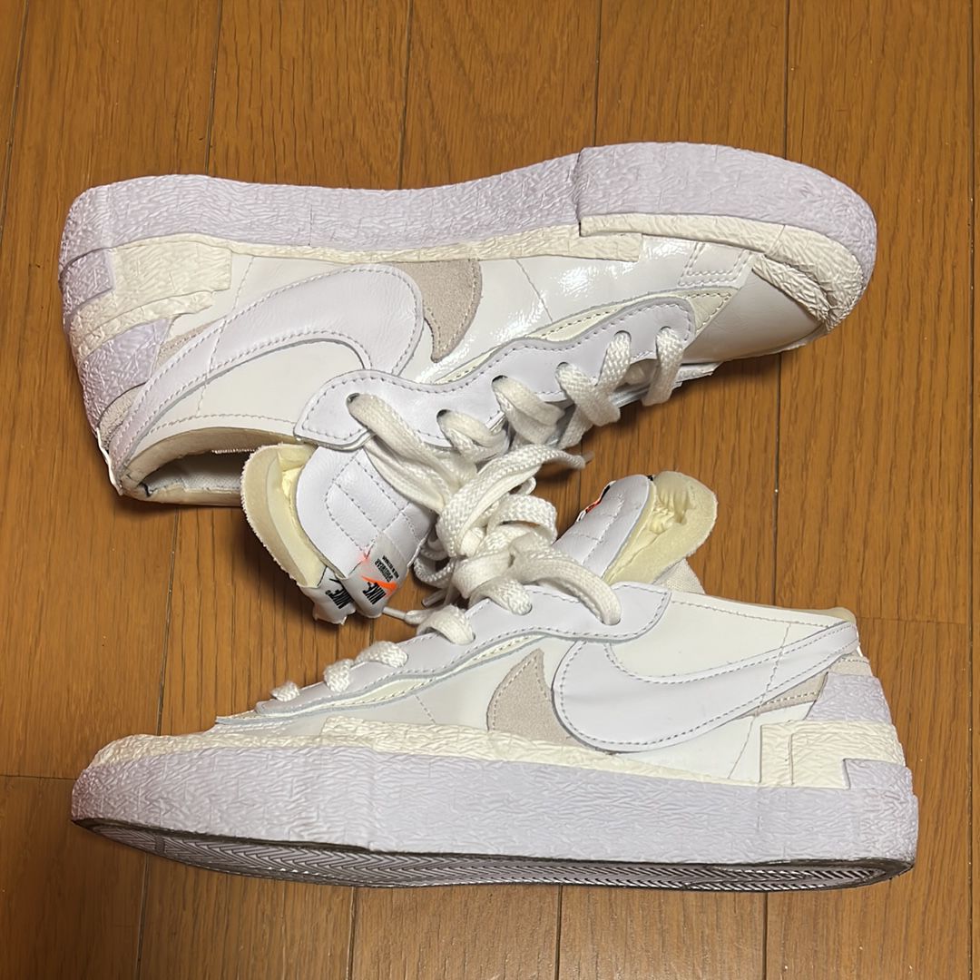sacai × Nike Blazer Low "White Patent Leather"