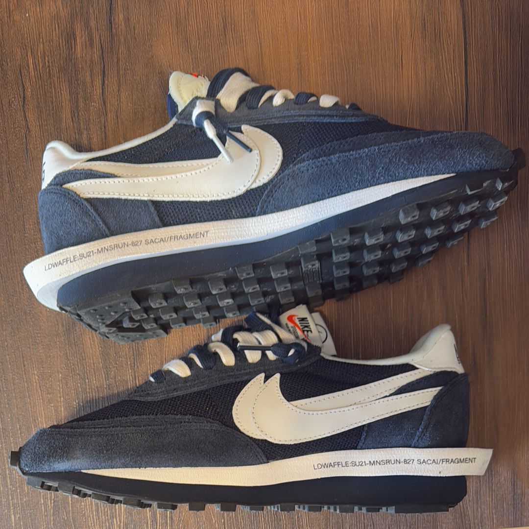 Fragment × sacai × Nike LD Waffle "Blackended Blue"