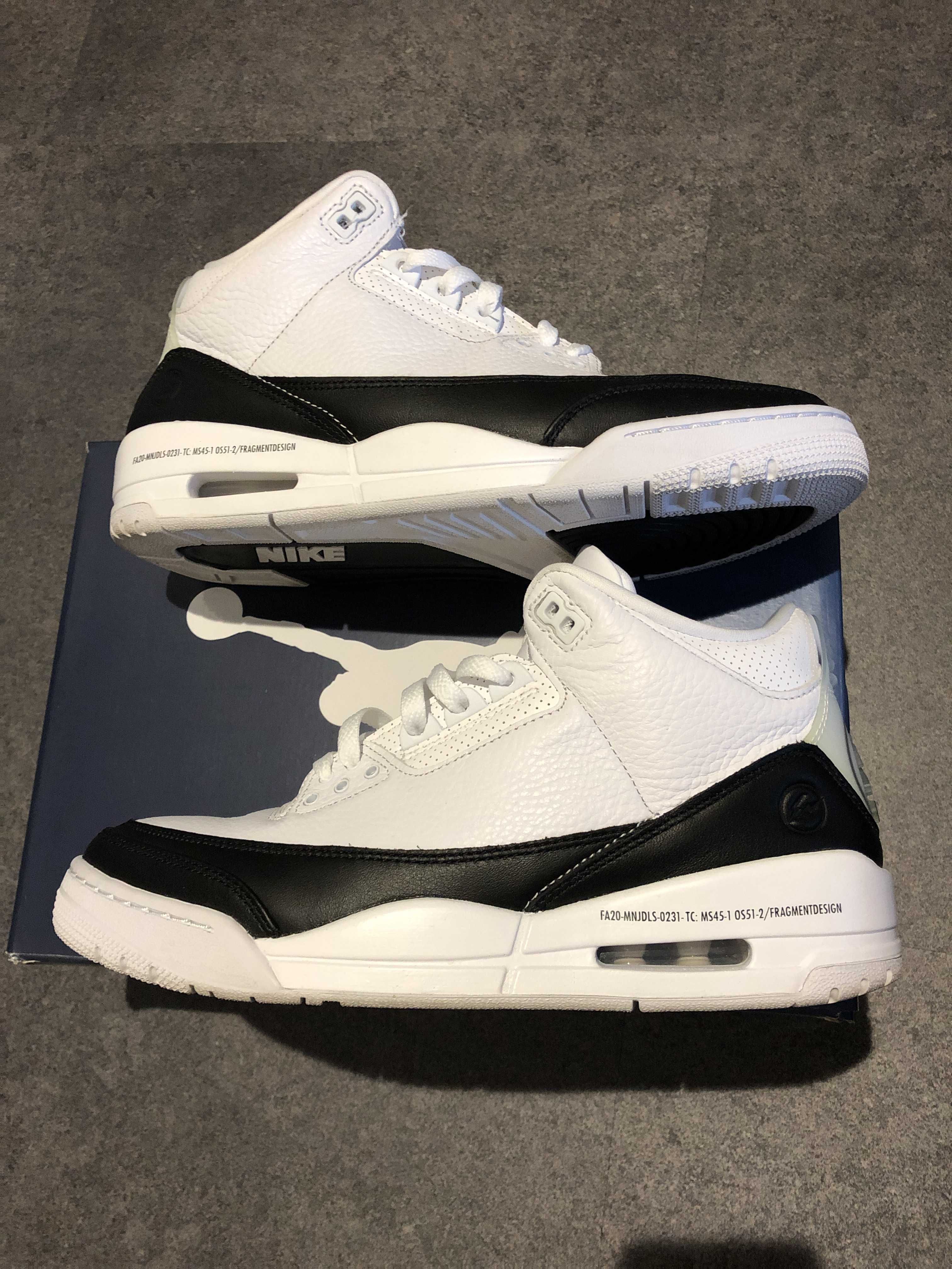 Fragment × Nike Air Jordan 3 "White/Black"