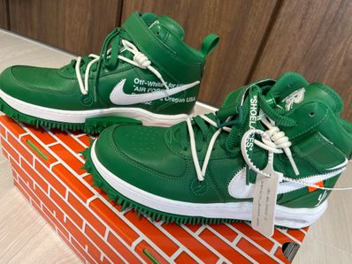 Off-White × Nike Air Force 1 Mid SP LTHR "Pine Green"