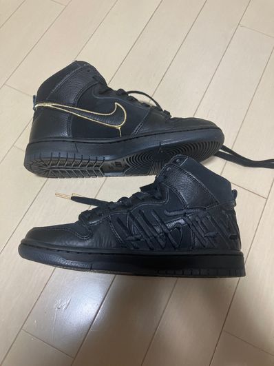 Faust × Nike SB Dunk High "Black and Metallic Gold"