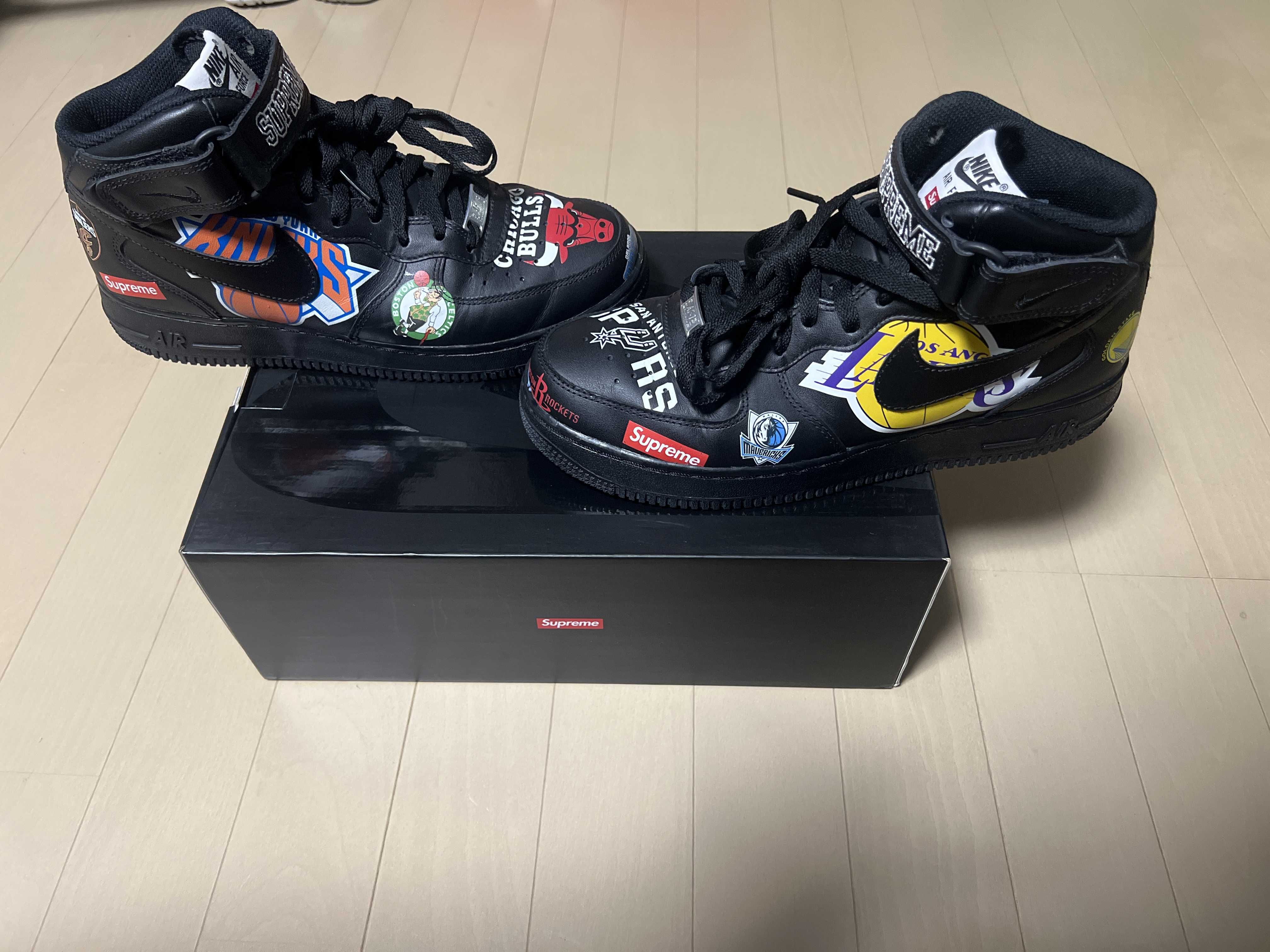 Supreme × NBA × Nike Air Force 1 Mid '07 "Black"