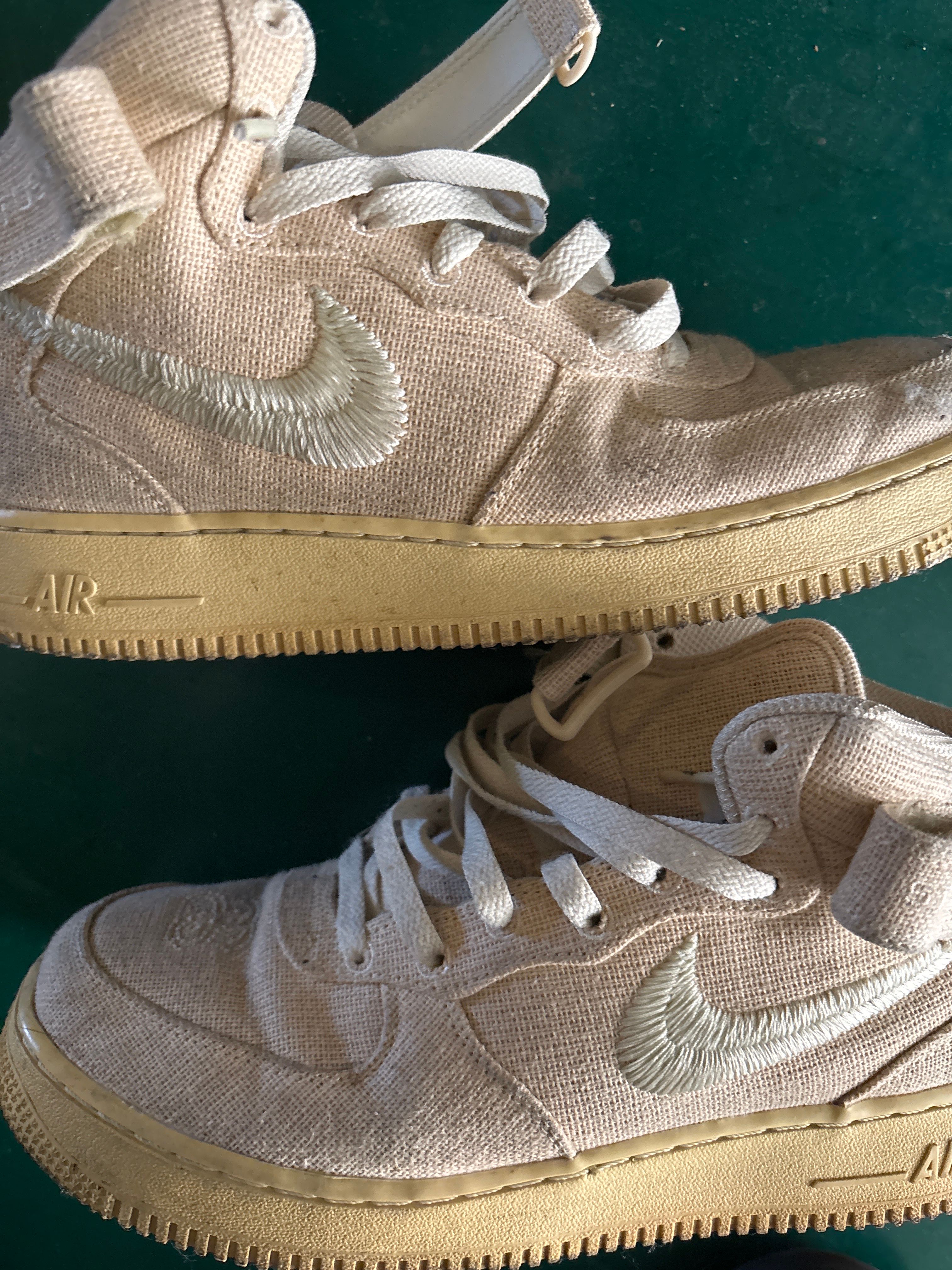 Stussy × Nike Air Force 1 Mid "Fossil Stone"
