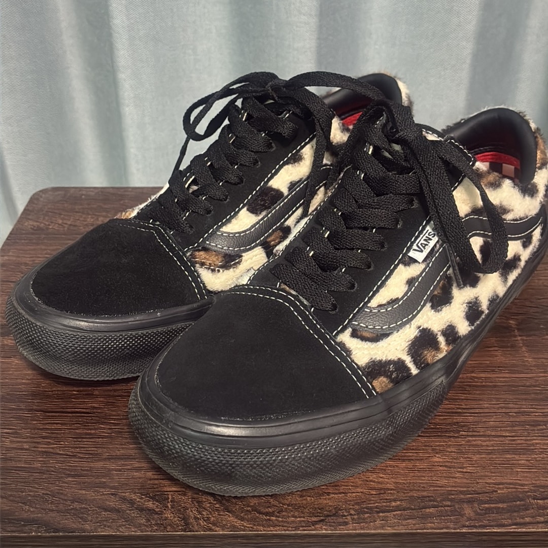 Supreme × Vans Leopard Old Skool "Black"