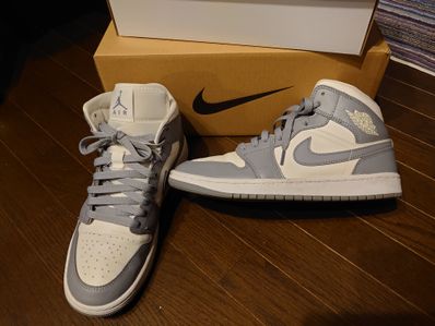 Nike Women's Air Jordan 1 Mid "Grey/Sail"