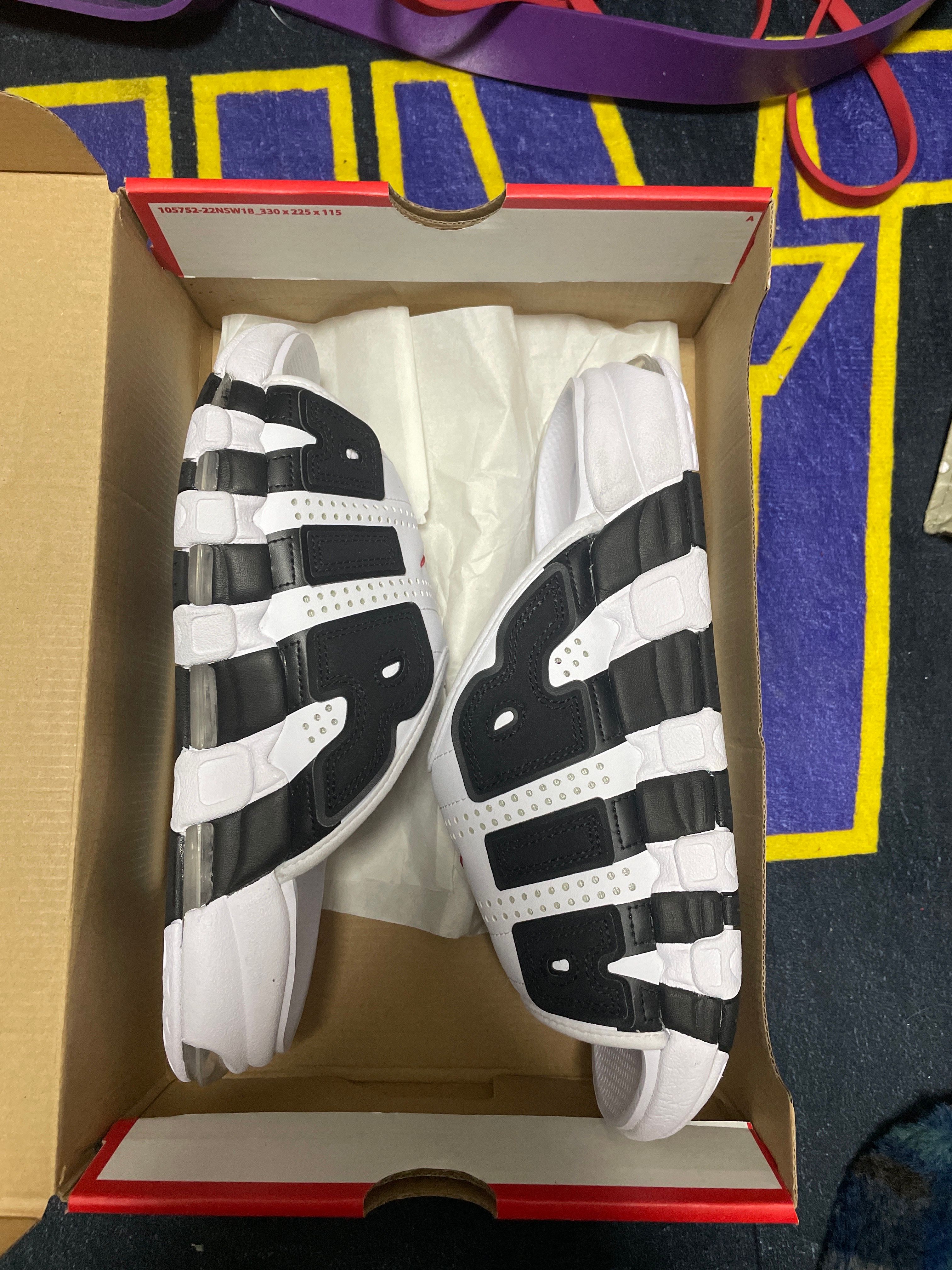 Nike Air More Uptempo Slide "White and Black"