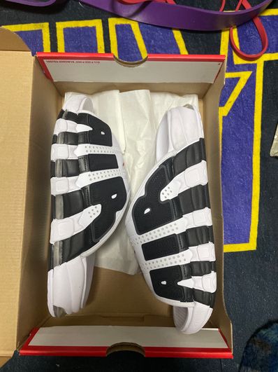 Nike Air More Uptempo Slide "White and Black"