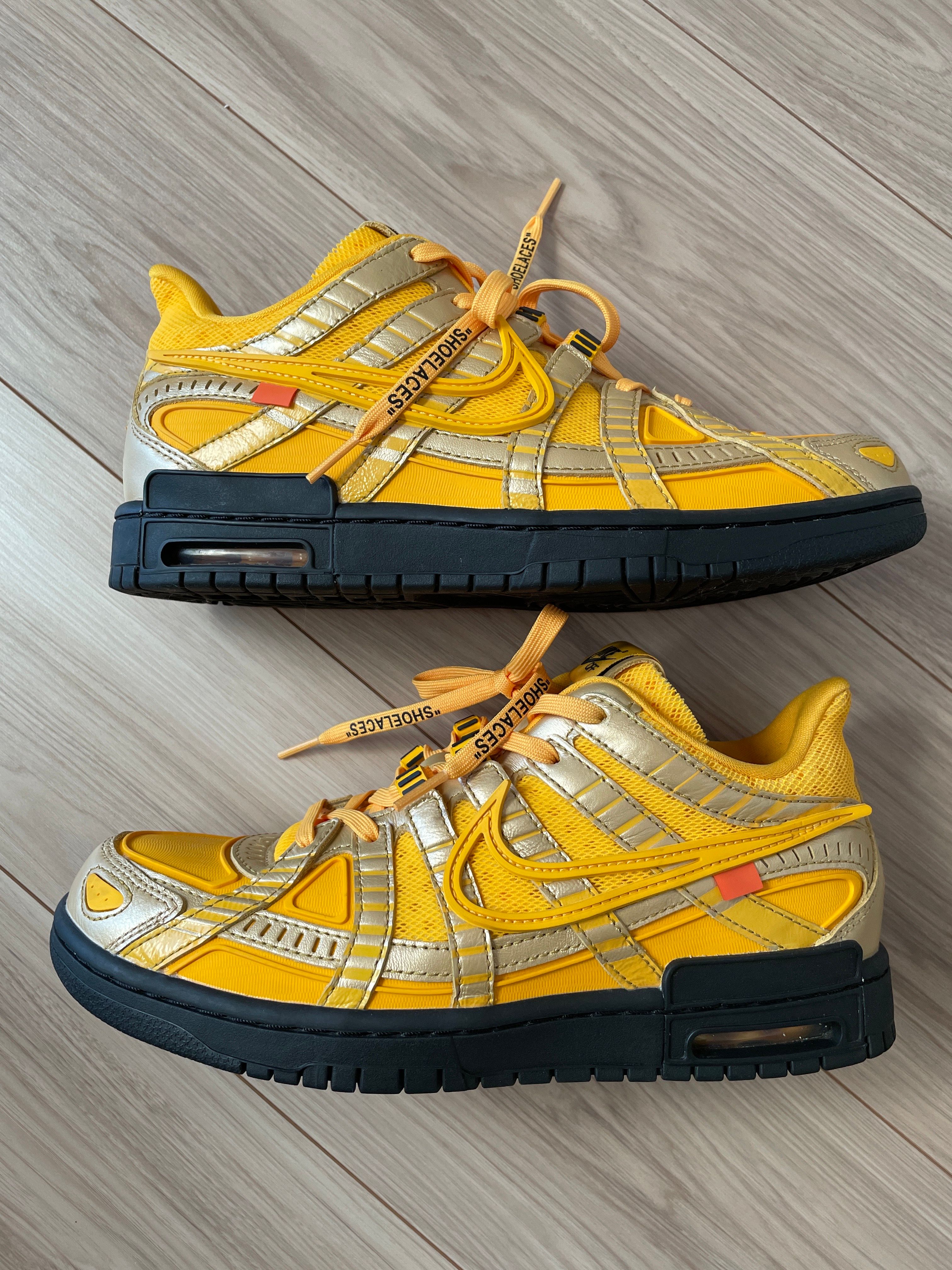 Off-White × Nike Air Rubber Dunk "University Gold"