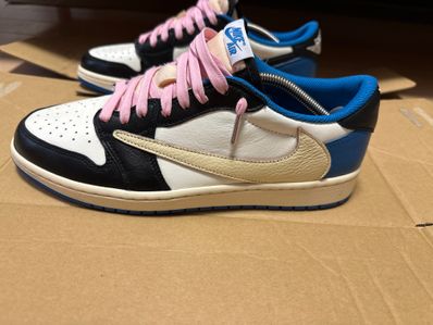 Travis Scott × fragment design × Nike Air Jordan 1 Low OG SP "Military Blue"